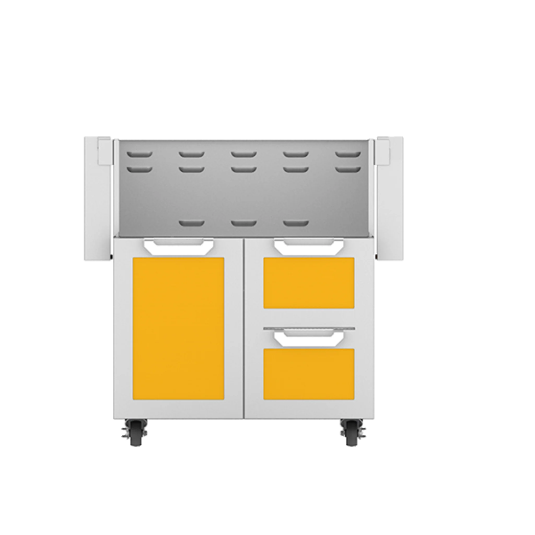 Hestan GCR30 Outdoor Tower Cart with Door & Double Drawers - Stainless Steel Commercial Kitchen Cart for Restaurants, Catering & Outdoor Cooking - Perfect for BBQ, Patio & Backyard Use