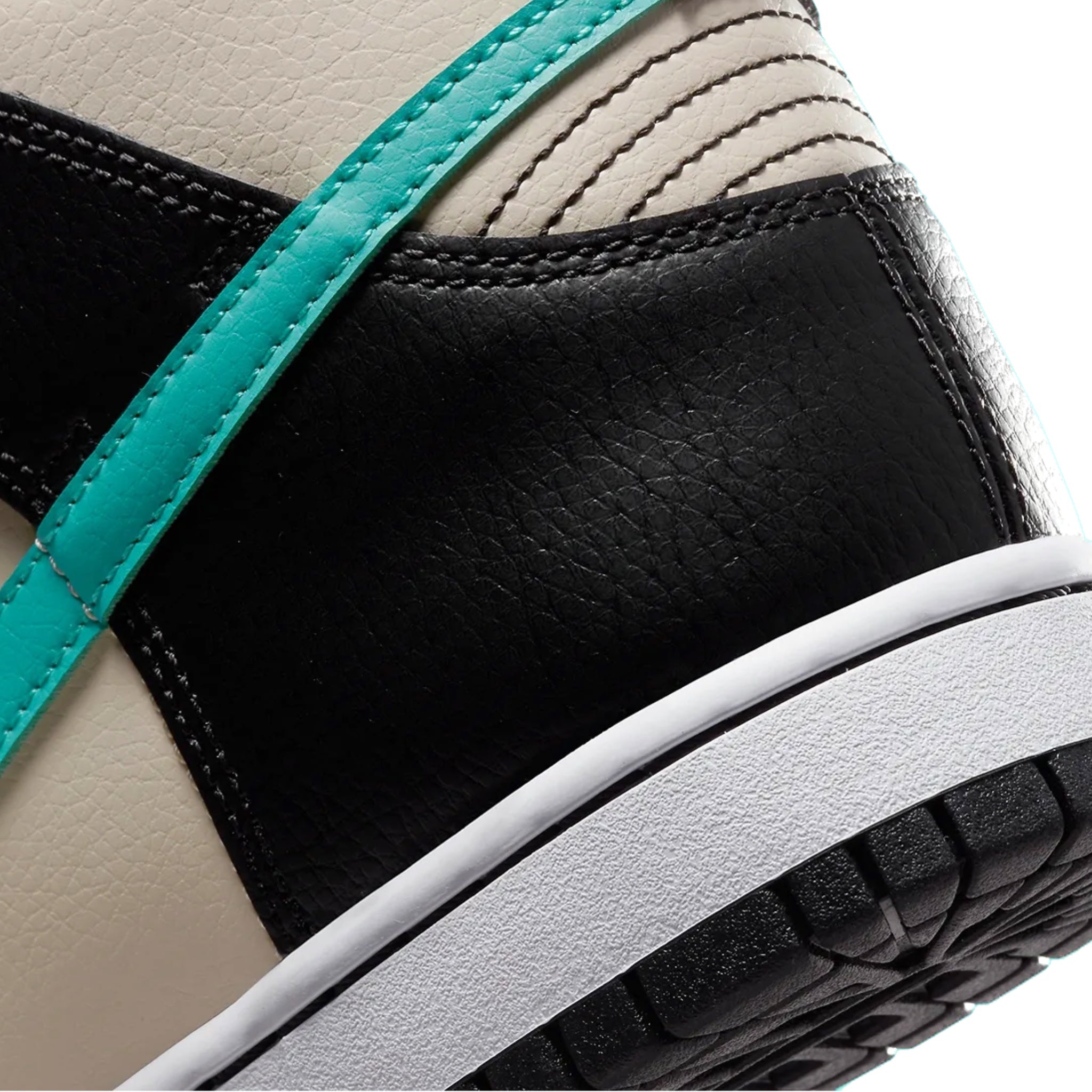 Nike Dunk High EMB Sneakers in Beige, Black, Washed Teal & Pearl White - Stylish Basketball Shoes for Men & Women - Perfect for Streetwear, Casual Outfits & Sneaker Collectors