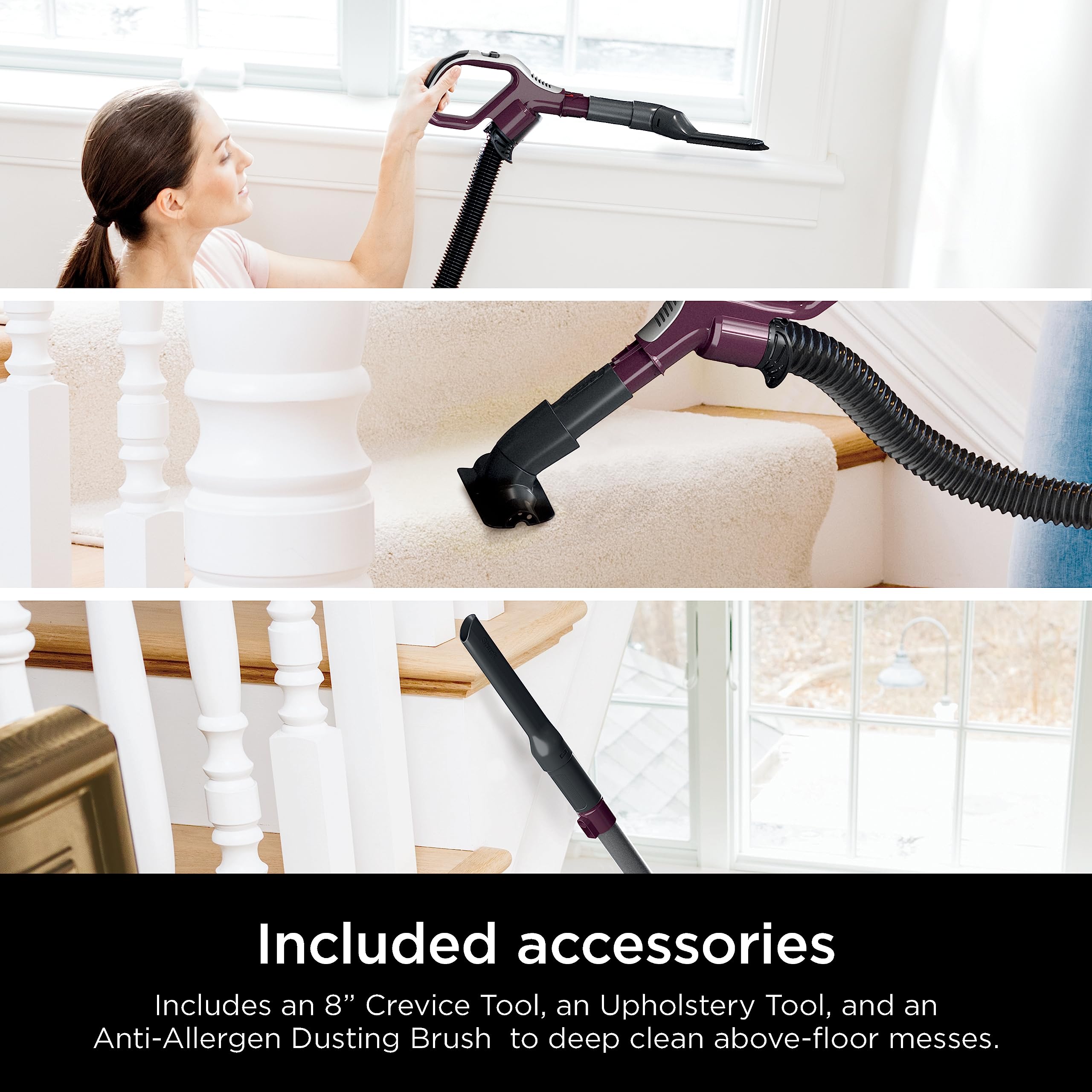 Shark LA702 Rotator Pet Lift-Away ADV Upright Vacuum Cleaner with DuoClean PowerFins, HairPro & Odor Neutralizer - 0.8 Qt Dust Cup, Wine Purple (Renewed) - Perfect for Pet Hair Removal & Deep Cleaning Carpets, Hard Floors & Stairs