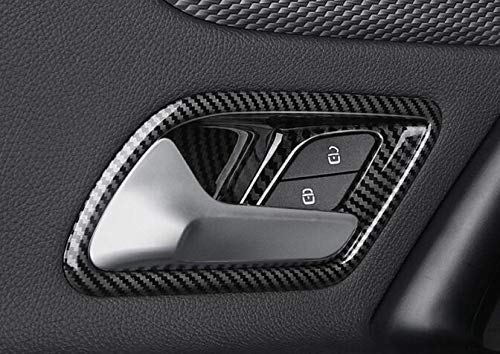 ABS Carbon Fiber Style Inner Door Handle Cover Trim for Mercedes-Benz A-Class 2019-2020 - Upgrade Interior with Premium Look - Perfect for Car Enthusiasts & Luxury Vehicle Owners