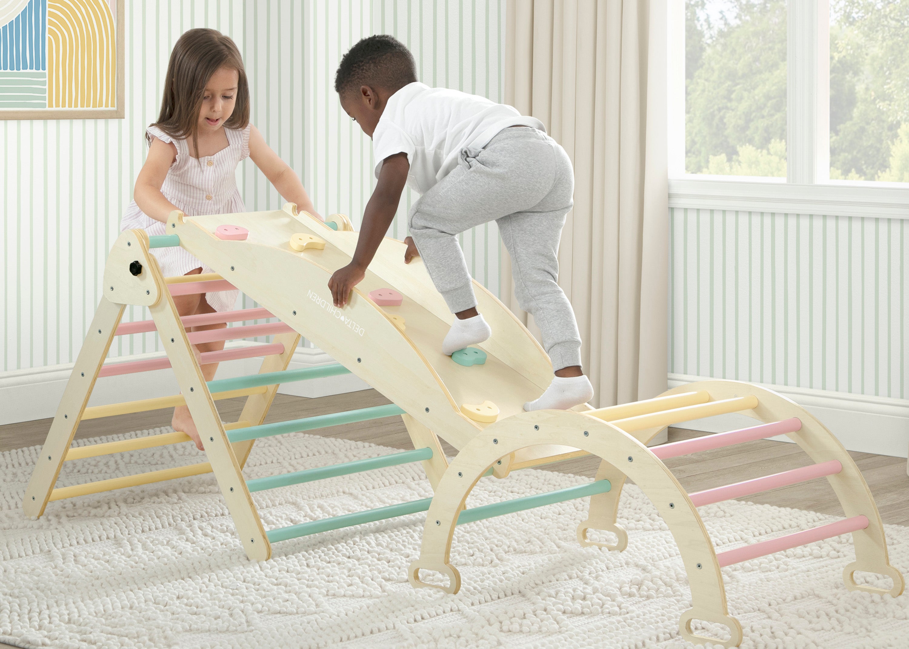 Lil’ Climber Gym - Indoor Climbing Playground for Toddlers & Kids | Safe Home Play Equipment for Active Children | Perfect for Playrooms, Daycares & Indoor Play Areas