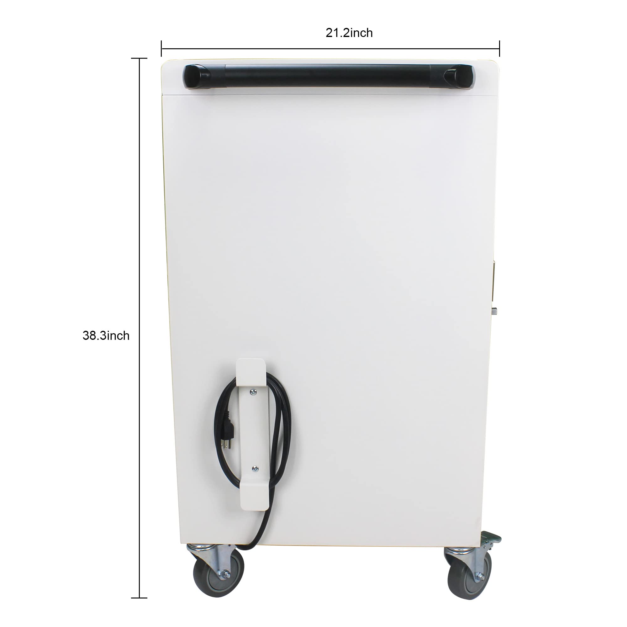 30-Device Mobile Charging Cart with Surge Protection - Secure Storage Cabinet for Tablets, iPads, Chromebooks & Laptops up to 17