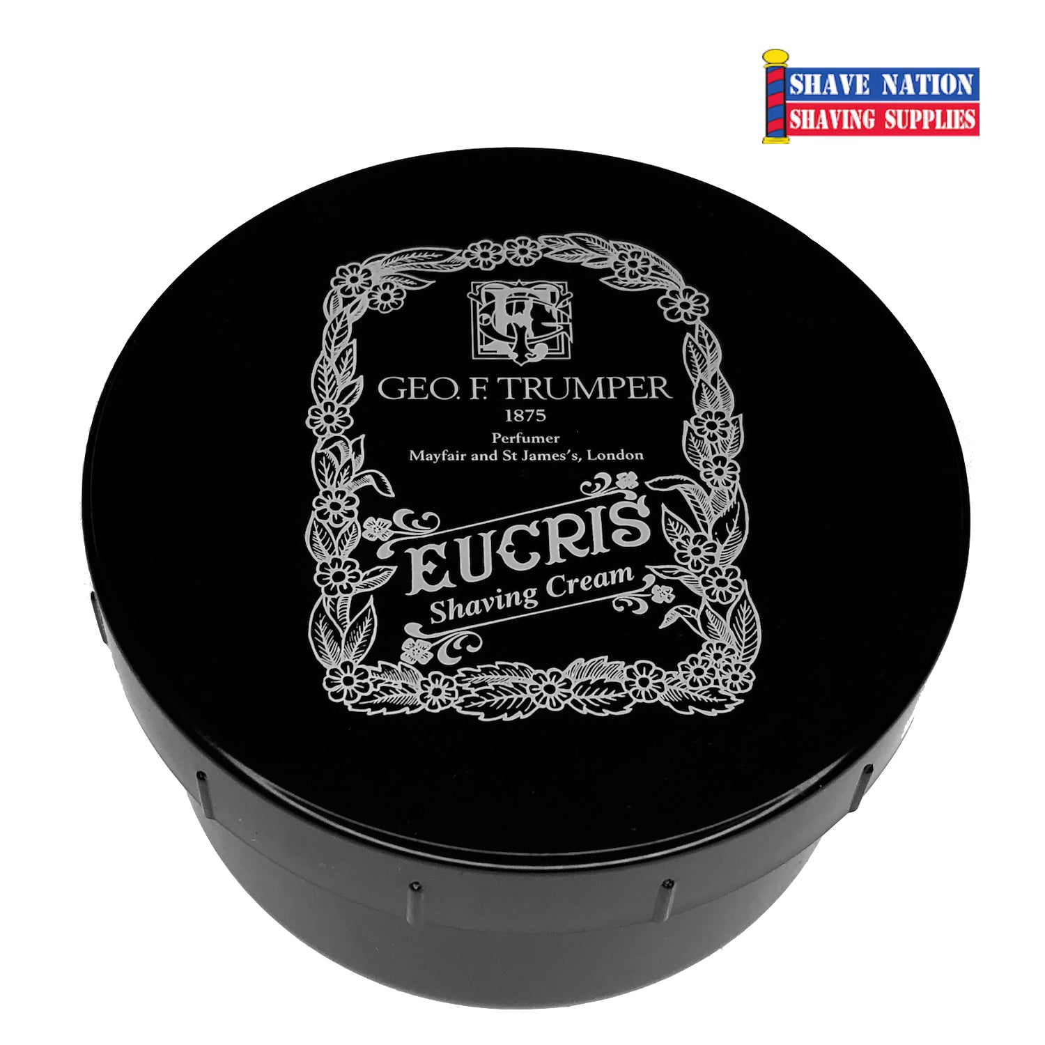 Geo F Trumper Eucris Luxury Shaving Cream Bowl - Premium Men's Grooming & Wet Shaving Kit - Perfect for Traditional Barber Style Shaving at Home or Travel