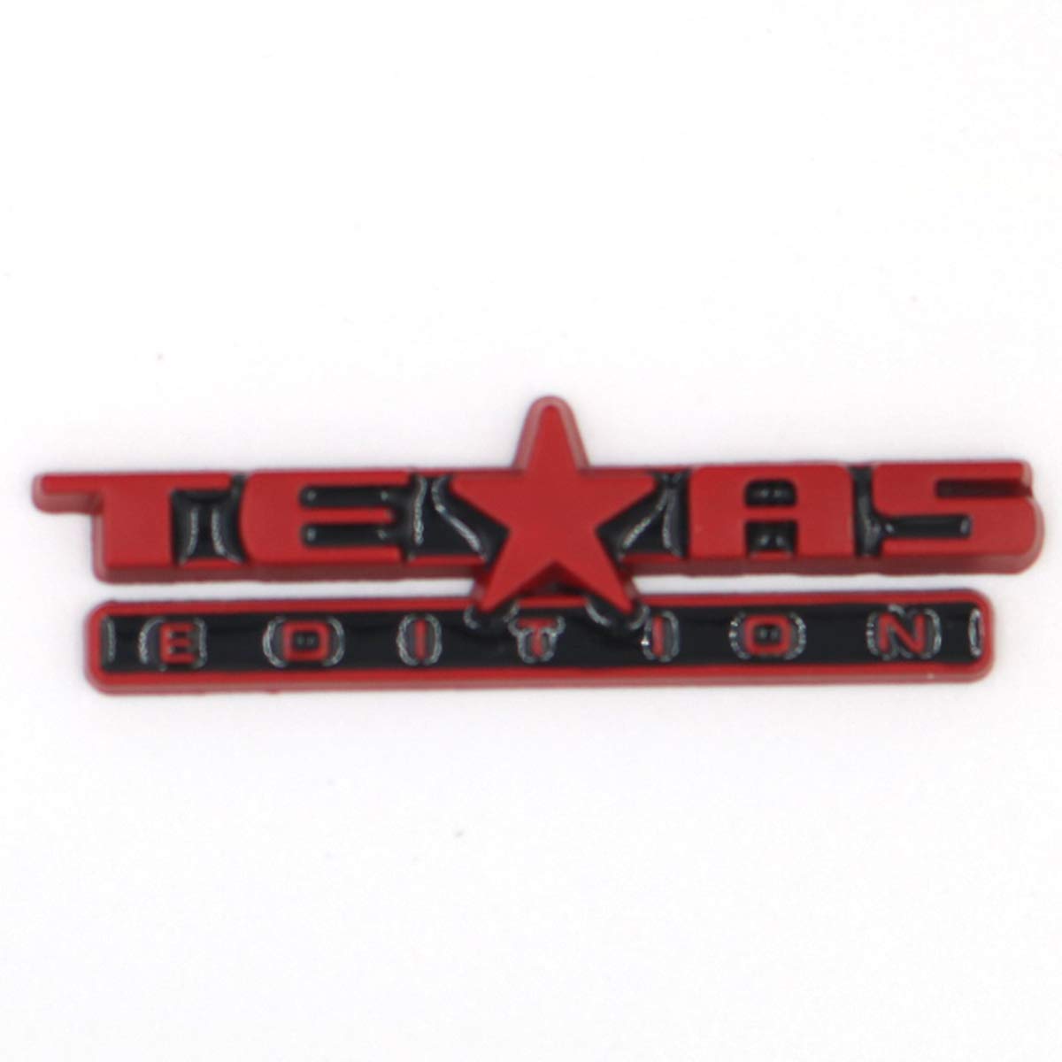 3D Car Sticker for Jeep Grand Cherokee, Dodge Ram SRT, Chevrolet Camaro/Corvette, Ford Mustang - Texas Edition Rear Trunk Emblem & Steering Wheel Badge (Black-Red) - Perfect for Car Enthusiasts & Customization Projects