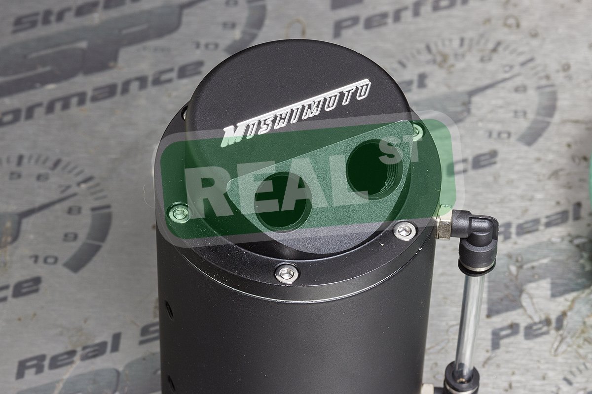 Mishimoto Black High-Performance Oil Catch Can - Universal Fit for Cars & Trucks - Reduces Engine Sludge & Improves Performance - Ideal for Racing, Off-Road & Daily Driving