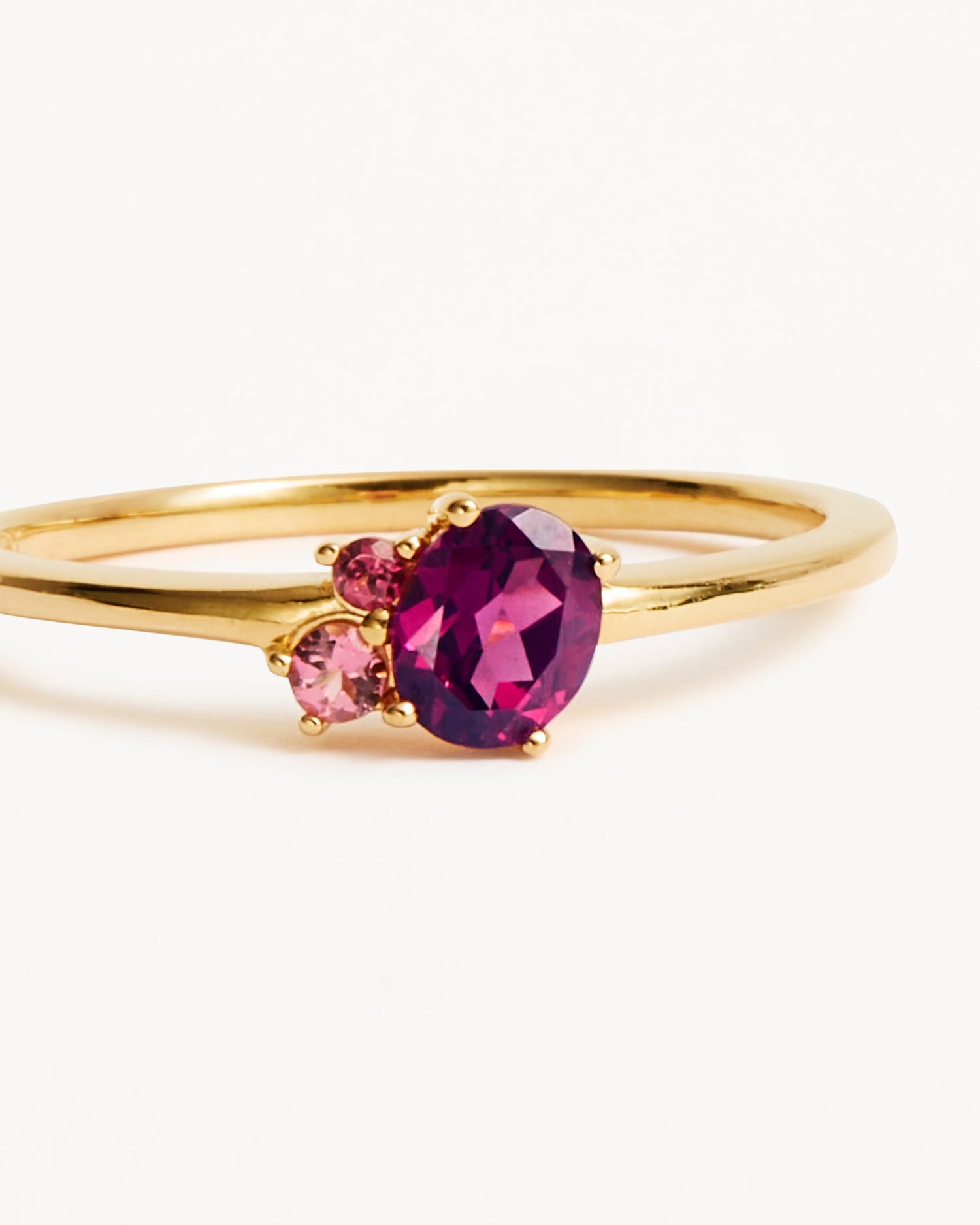 18K Gold Vermeil Kindred Birthstone Ring for July - Elegant Personalized Jewelry Gift for Her, Perfect for Birthdays, Anniversaries & Special Occasions