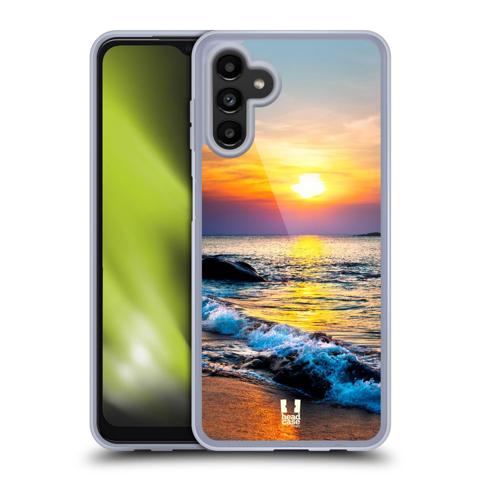 Head Case Designs Colourful Sunset Over The Sea Soft Gel Case for Samsung Galaxy A13 5G (2021) - Durable Protection & Stylish Design for Beach Vacations & Outdoor Adventures