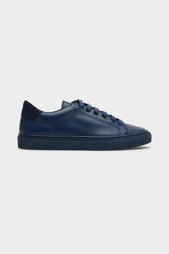 GCV2 Low Sneakers - Navy Blue Leather Casual Shoes for Men & Women | Comfortable Walking, Running & Everyday Wear