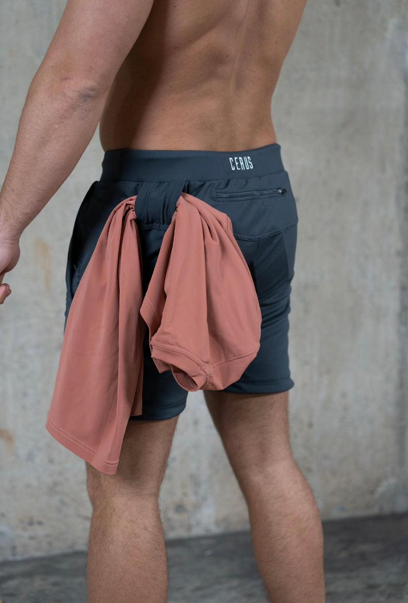 Cerus Grey Proctor Linerless Shorts - Moisture-Wicking, Breathable & Quick-Dry Workout Shorts for Men | Perfect for Running, Gym & Outdoor Activities