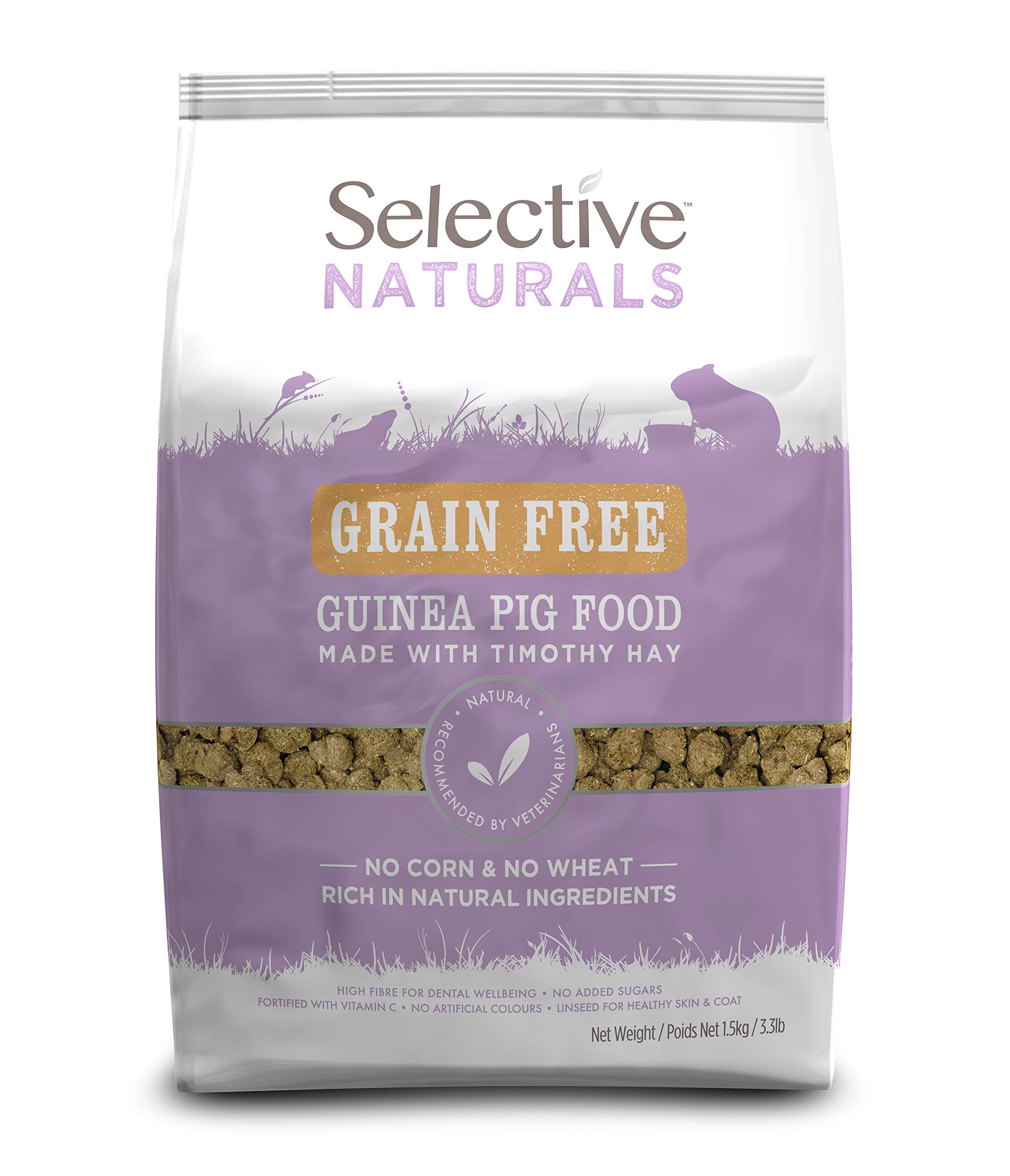 Premium Grain-Free Guinea Pig Food by Selective Naturals - Healthy & Nutritious Small Pet Diet for Optimal Digestion - Perfect for Daily Feeding & Cage Enrichment