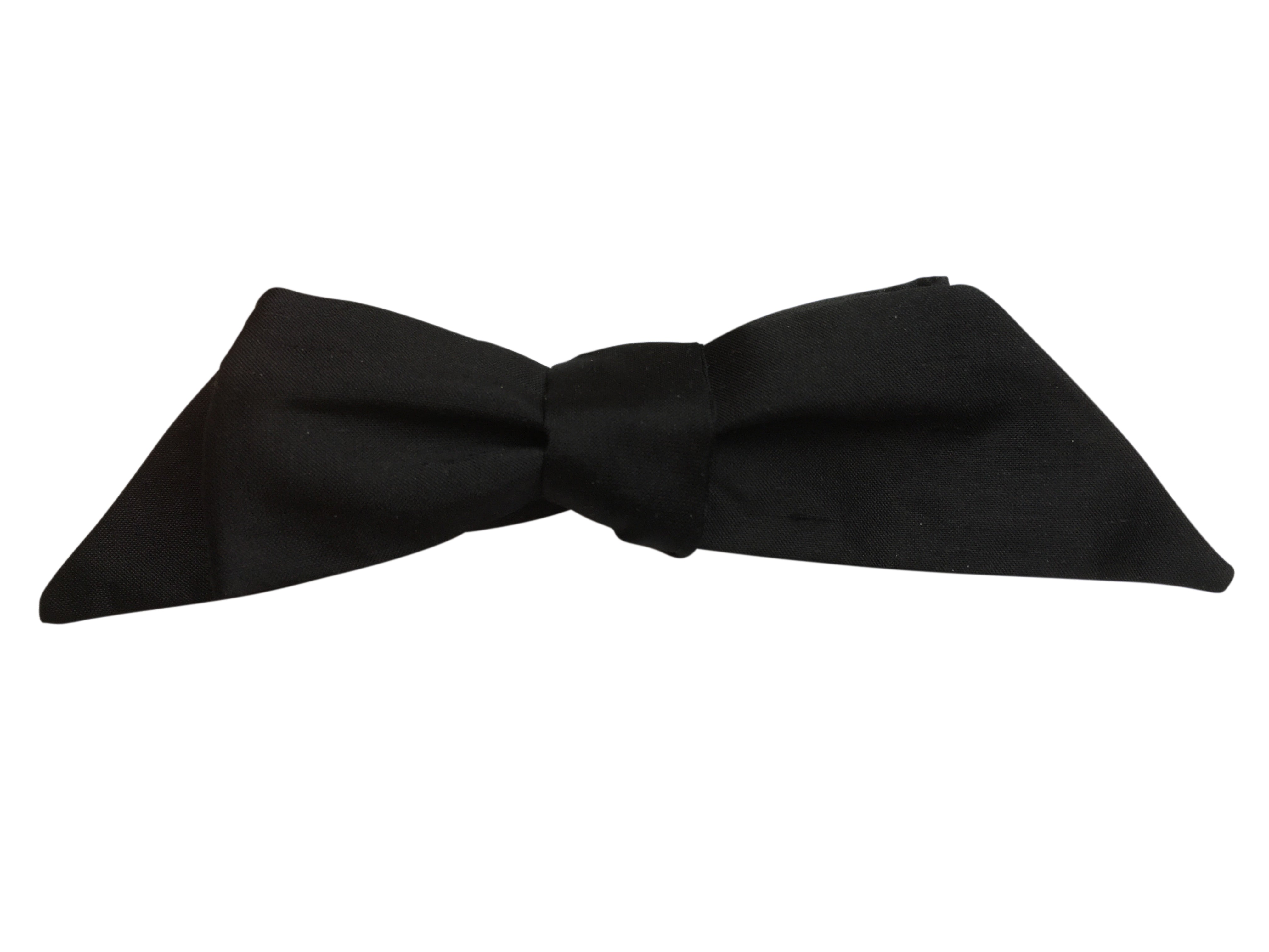 Elegant Black Silk Self-Tie Bow Tie for Men - Premium Wing Tip Design for Weddings, Prom & Formal Events