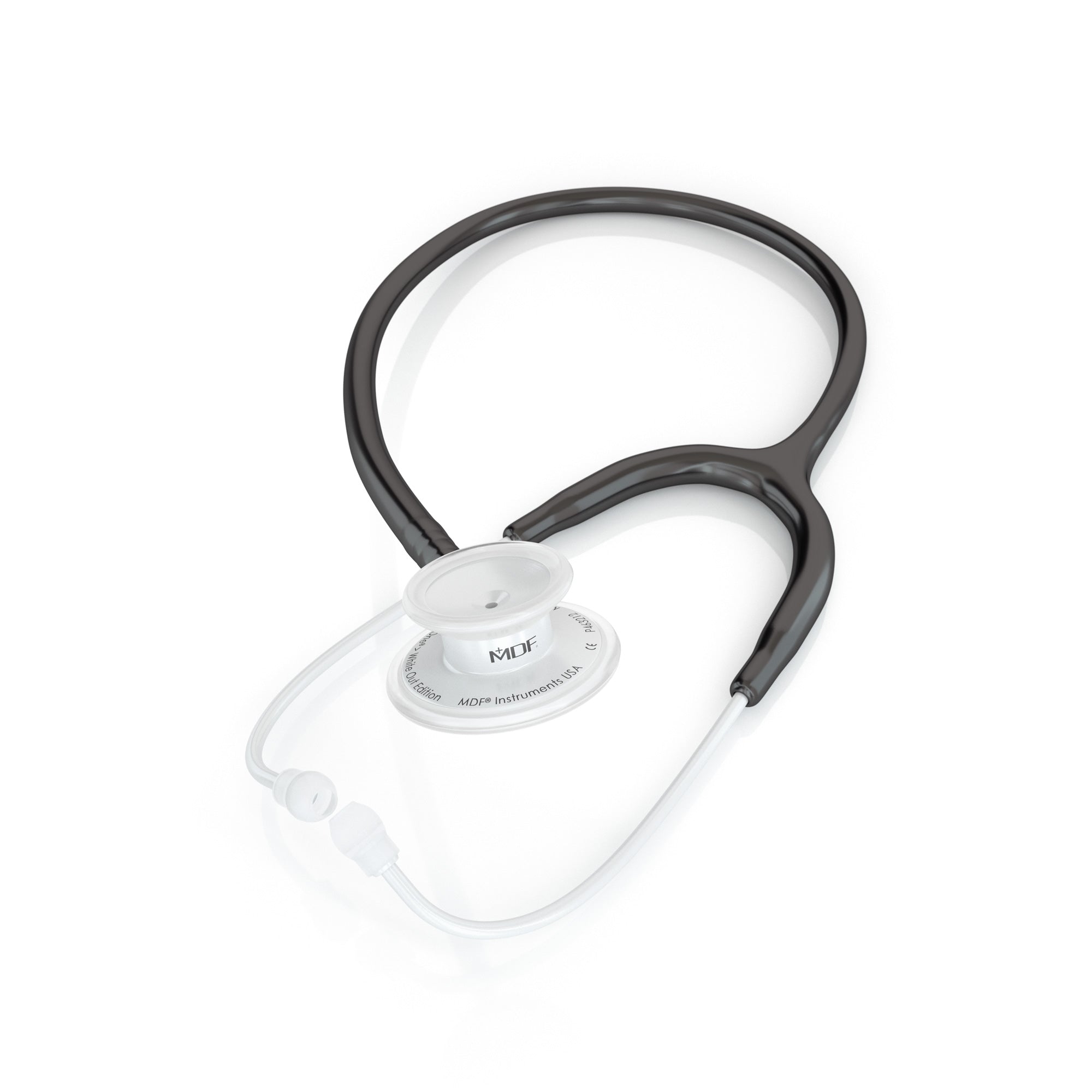 MD One® Adult Stethoscope - Black & White Dual Head Stethoscope for Medical Professionals, Nurses & Students | Ideal for Clinical Use, Hospital Rounds & Patient Examinations