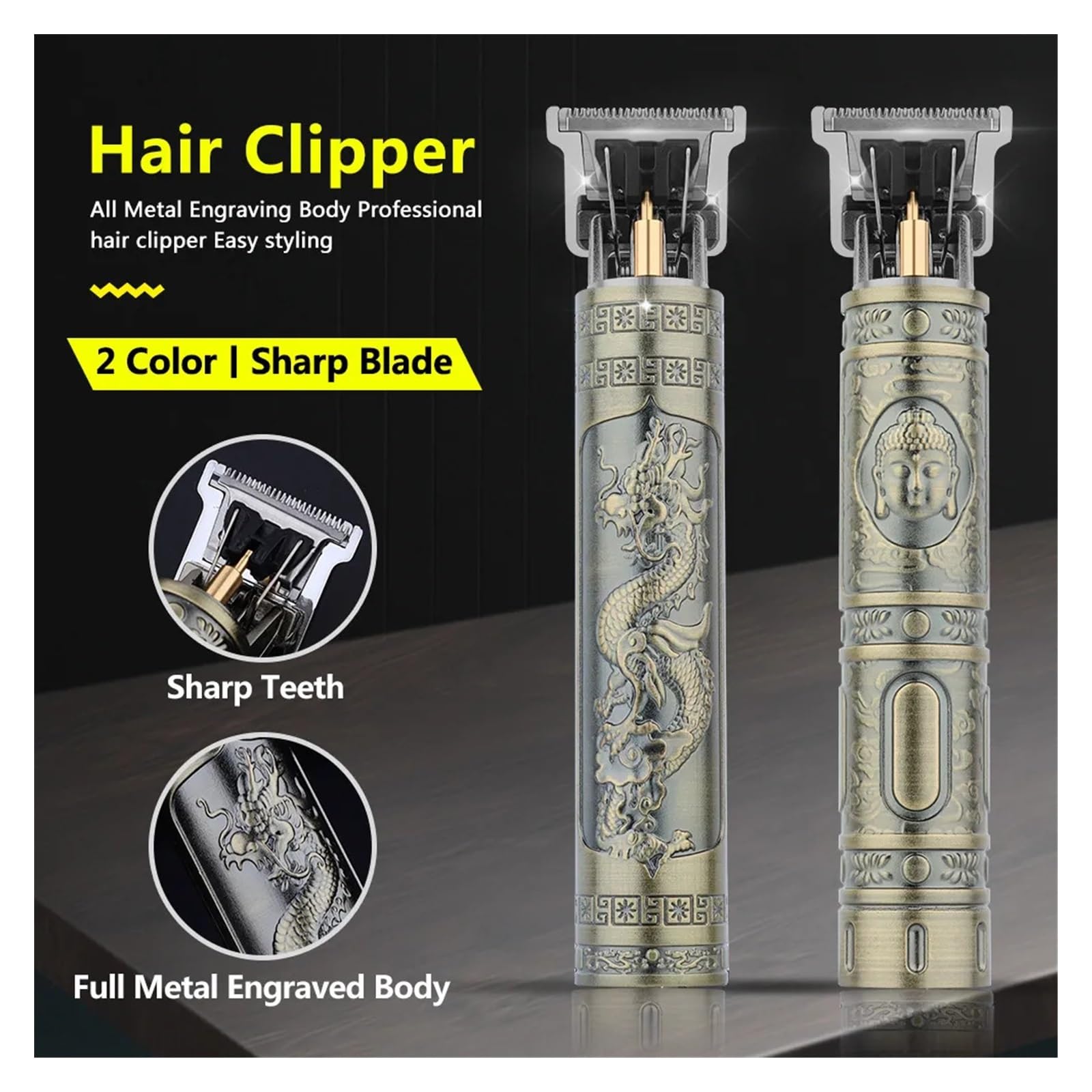 Retro T9 Professional Hair Clipper Set - Men's Electric Shaver & Beard Trimmer Kit with 600mAh Battery for Home Barbering & Grooming | Perfect for DIY Haircuts, Beard Shaping & Personal Grooming