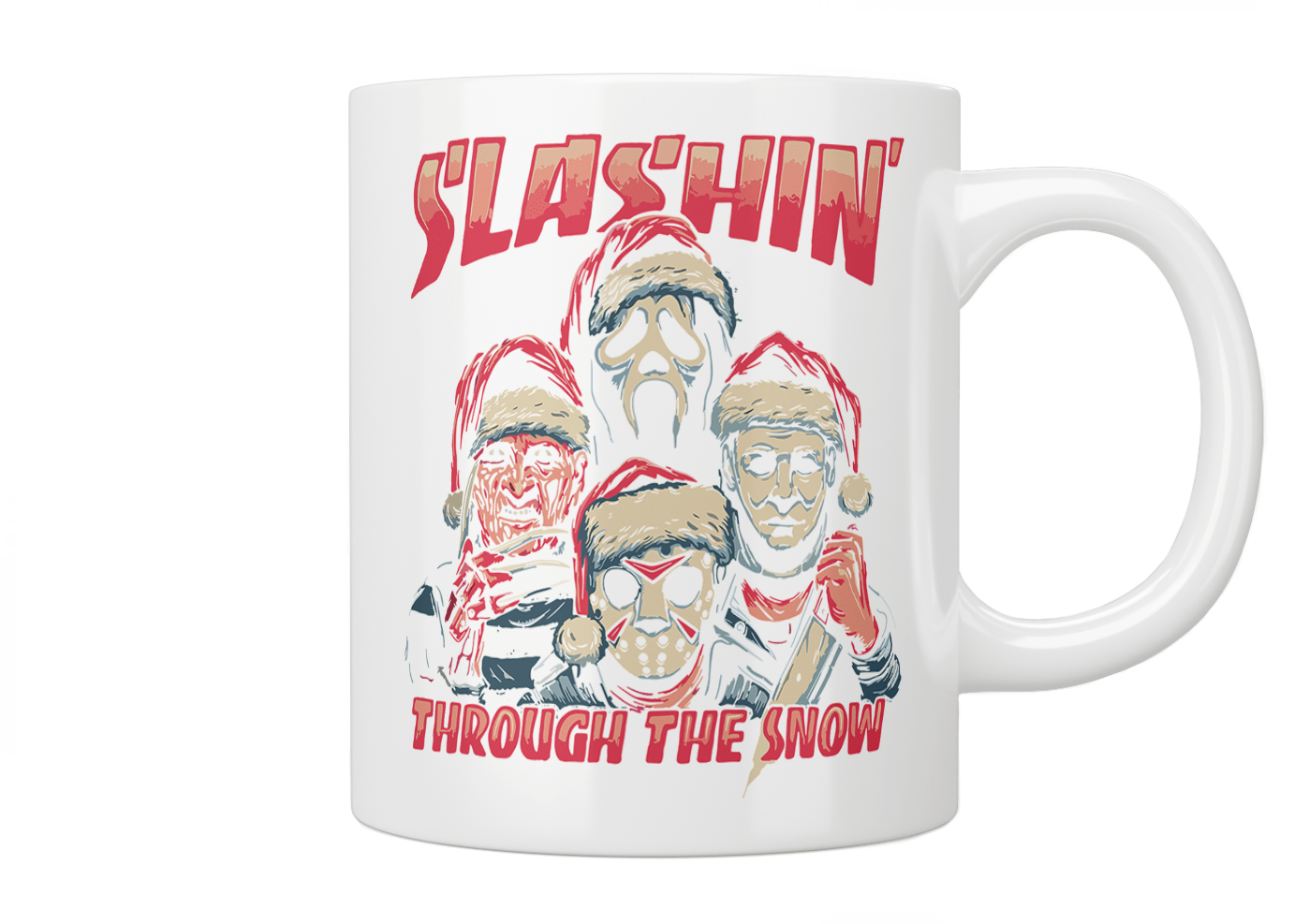Slashin' Through The Snow Christmas Mug - Funny Holiday Coffee Cup for Xmas Gifts & Winter Warmth - Perfect for Office, Home & Cozy Winter Mornings