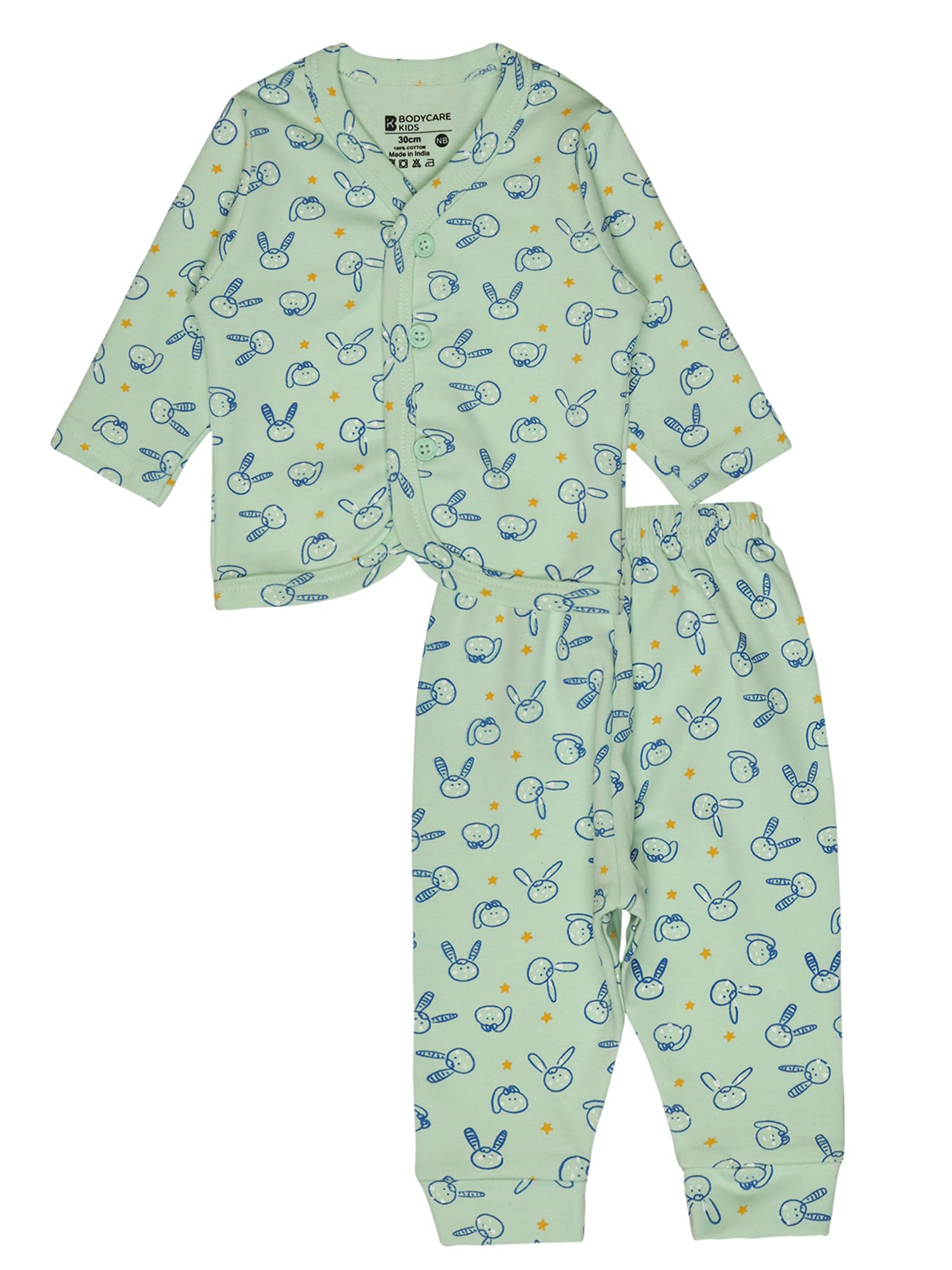 Unisex Baby Cotton Blend Top & Pajama Set - Soft Lavender Comfort for Newborns & Toddlers - Perfect for Bedtime & Playtime