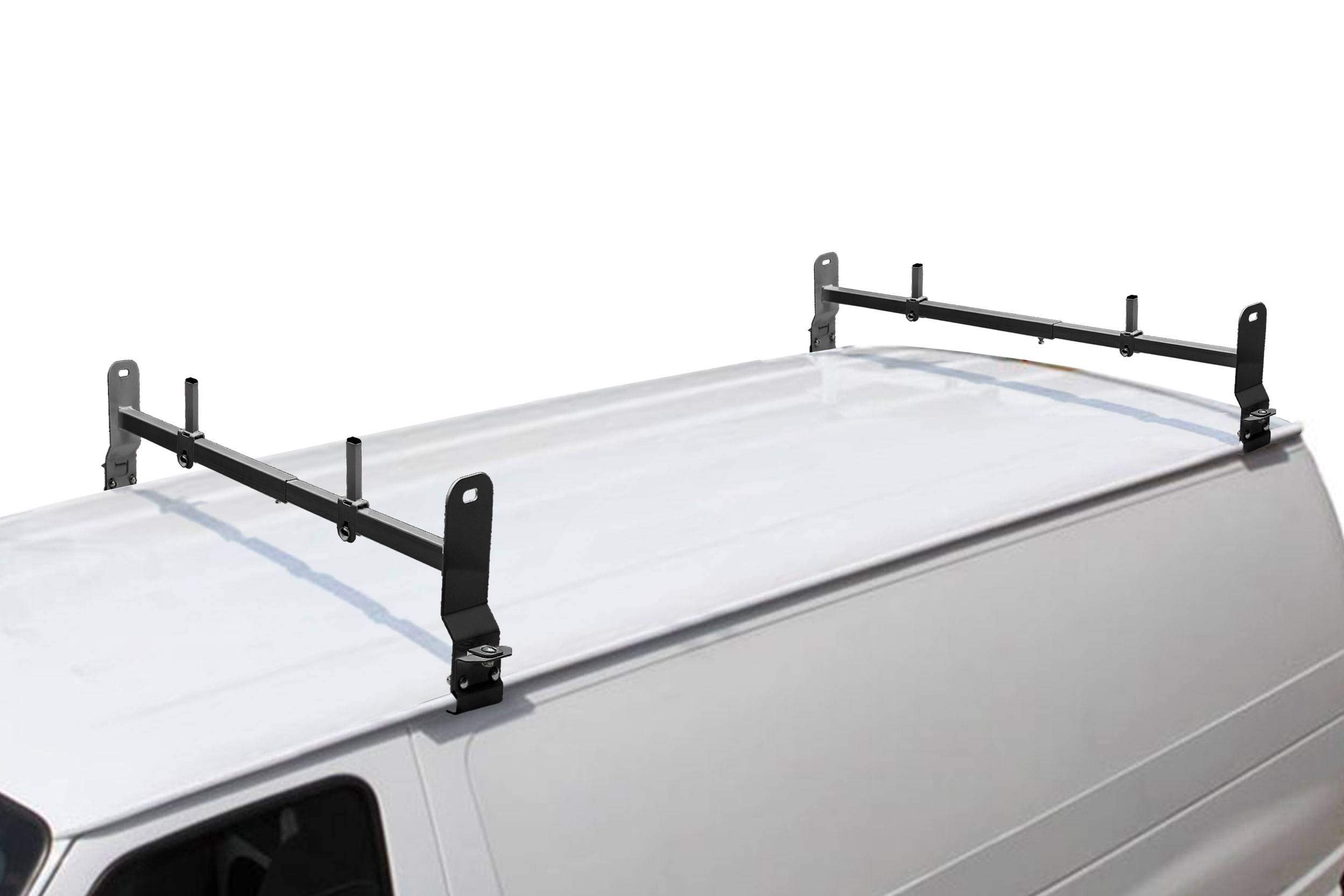 2-Piece Black Van Rack - Clamp-On Installation for Cargo Vans