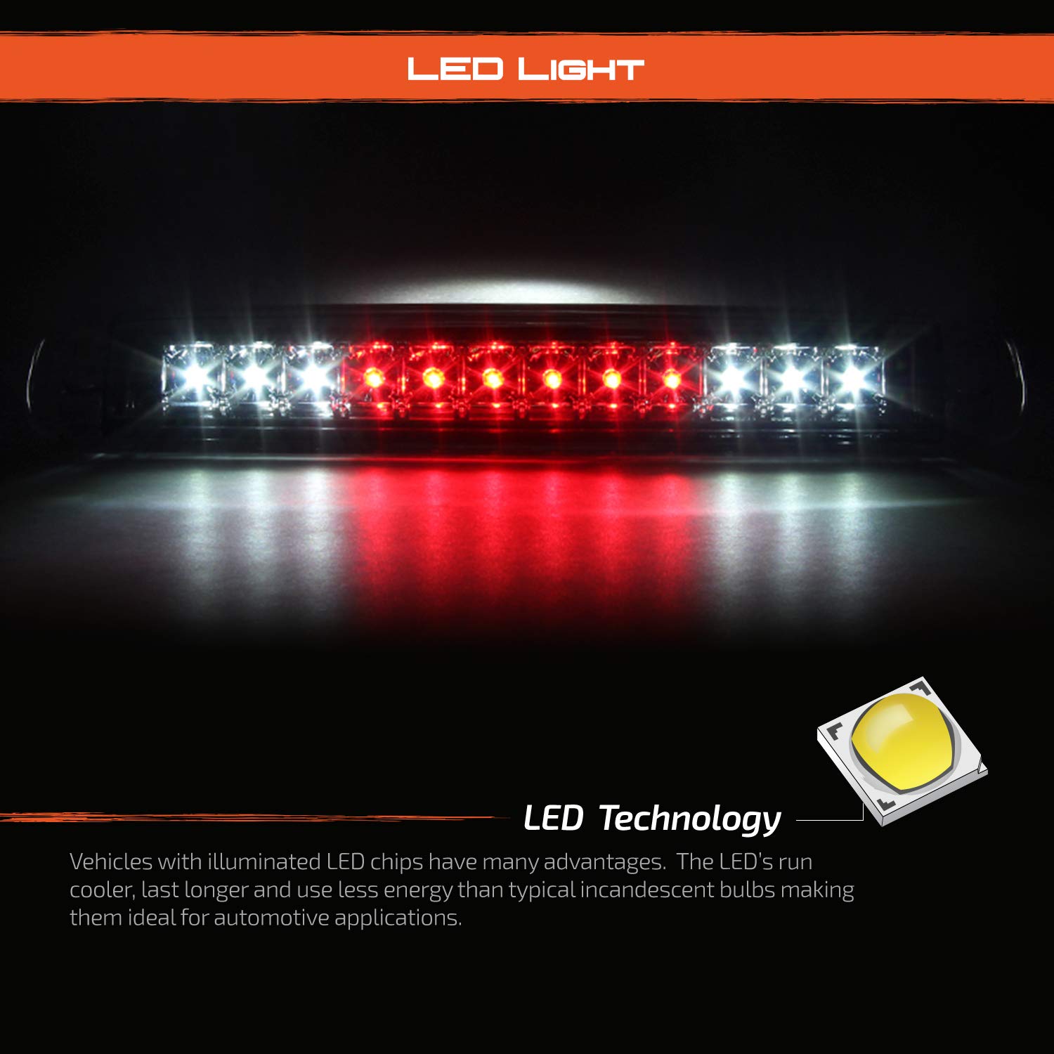 AKKON LED Tail Lights & 3rd Brake Light for 1999-2002 Chevy Silverado 1500/2500/3500 - Smoked Lens Replacement - Upgrade Your Truck's Style & Safety for Night Driving & Off-Road Adventures