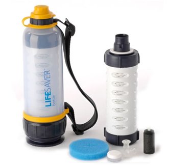LIFESAVER Portable Water Filter Bottle - Emergency Survival Gear for Hiking, Camping & Travel - BPA-Free Purification System for Clean Drinking Water Anywhere