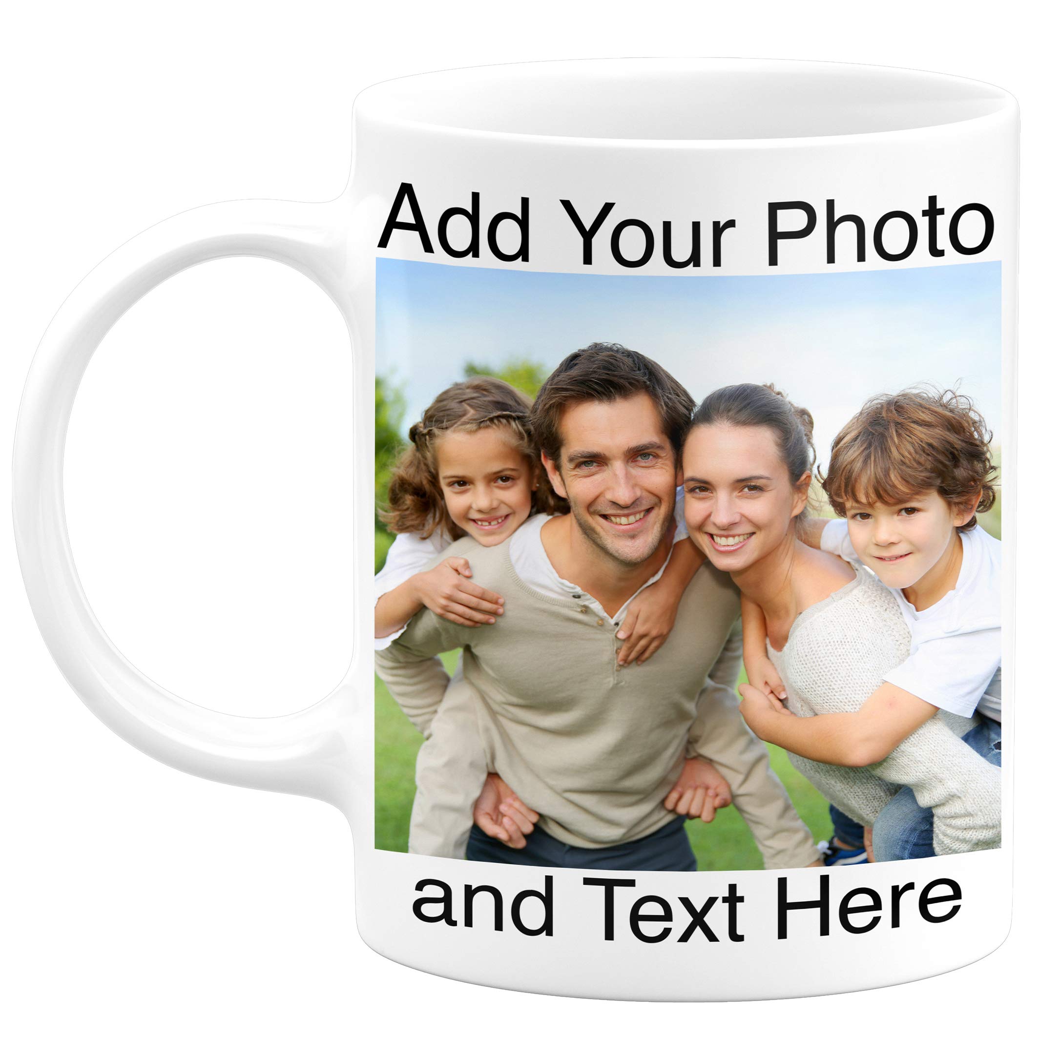 Personalized Photo Coffee Mug - Custom Ceramic Mug with Your Picture & Text, 11oz White - Funny & Heartwarming Gift for Birthday, Anniversary, Christmas - Perfect for Office, Home & Special Occasions