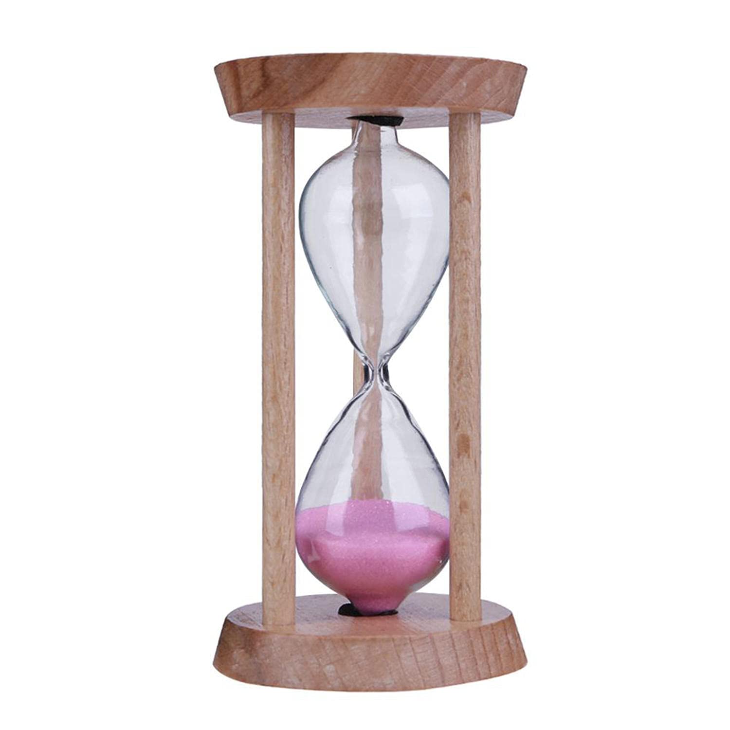 3 Minute Wooden Hourglass Sand Timer - Portable Toothbrush Timer, Kids Gift, Home & Office Desk Decor - Perfect for Brushing Teeth, Classroom Activities, Meditation & Time Management