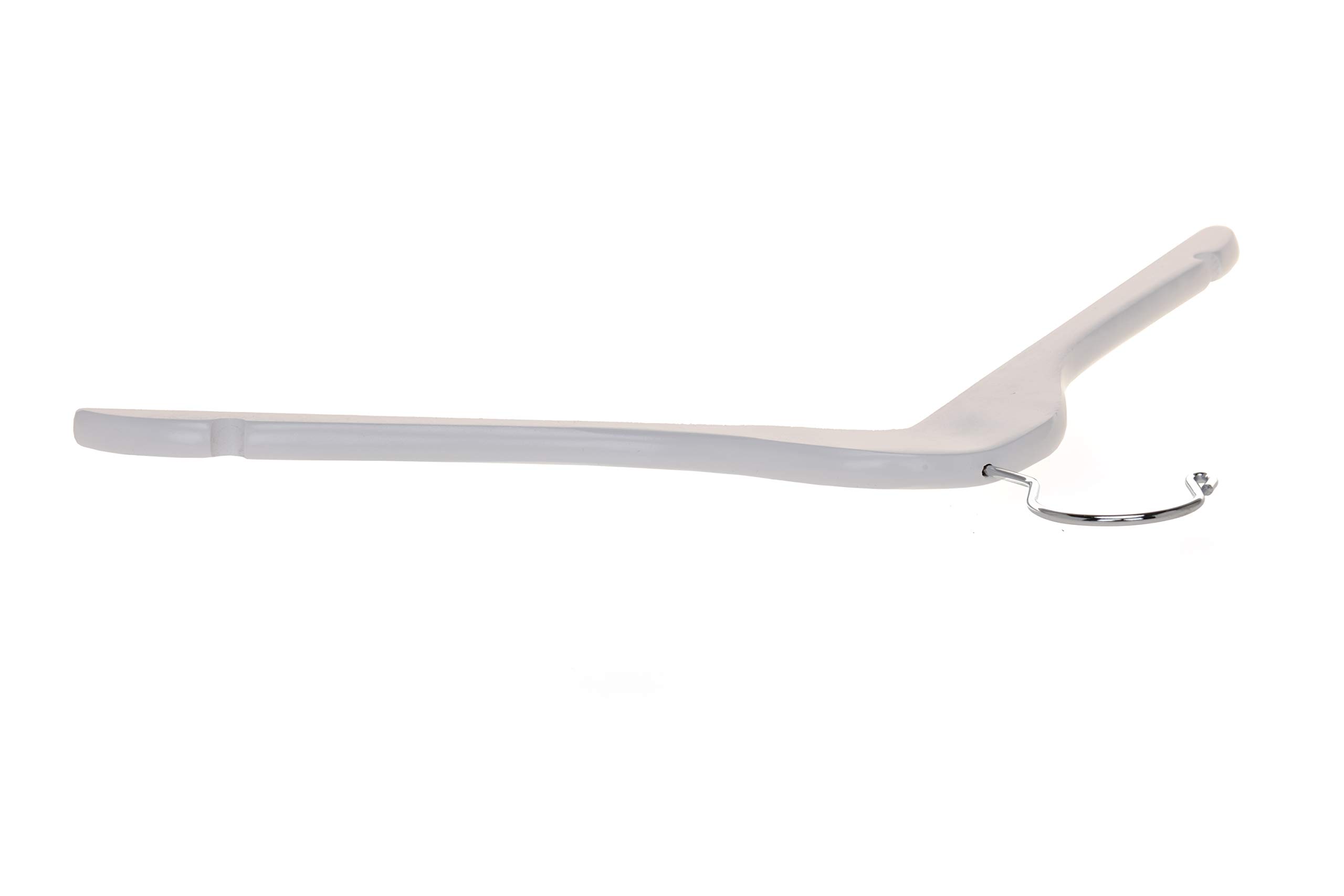 Premium Semi-Curved Wooden Suit Hangers - 10-Pack Smooth Finish Solid Wood Coat Hangers with Swivel Hook for Jackets, Pants & Dresses - Ideal for Closet Organization & Wardrobe Storage (White, 10)