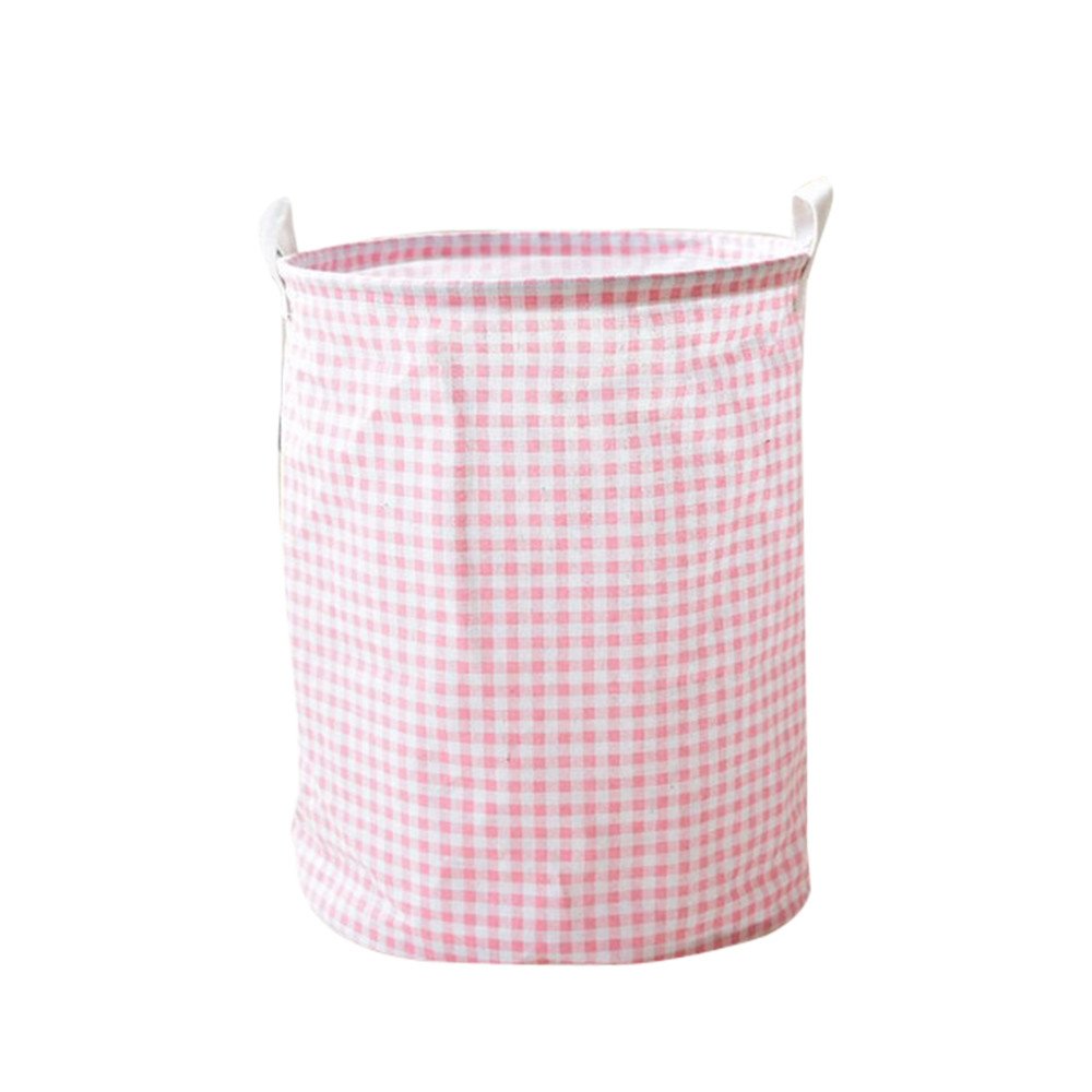Durable Collapsible Laundry Basket with Leather Handle & Drawstring - Waterproof Canvas Storage Basket for Clothes, Bedding & Toys | Perfect for Home, Dorm & Travel Organization