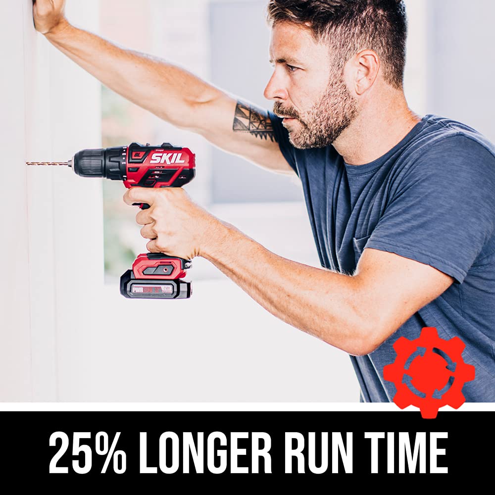 SKIL 5-Tool Combo Kit with PWRCore 12 Brushless 12V Cordless Drill Driver, Impact Driver, Oscillating Multi-Tool, Work Light & Bluetooth Speaker | Includes 2 x 2.0Ah Lithium Batteries & PWRJump Charger | Perfect for DIY Projects, Home Repairs & Construction Work (Model CB736801)