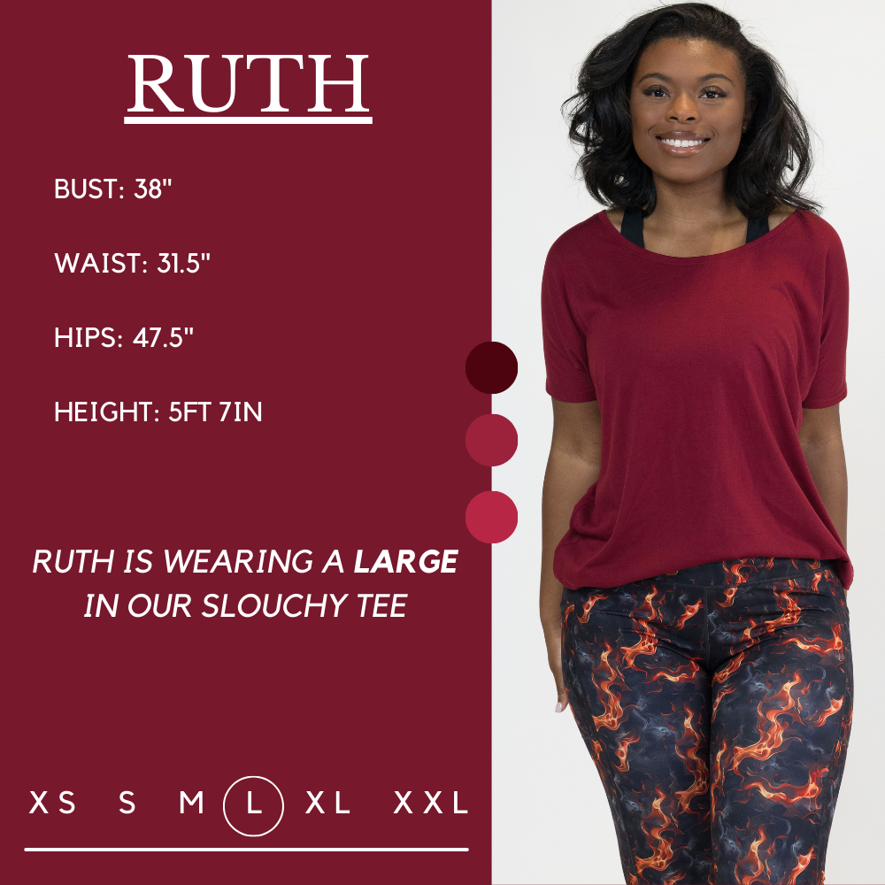 Comfy Slouchy Tee in Brick Red - Relaxed Fit Casual T-Shirt for Women | Perfect for Lounging, Weekend Outings & Layering
