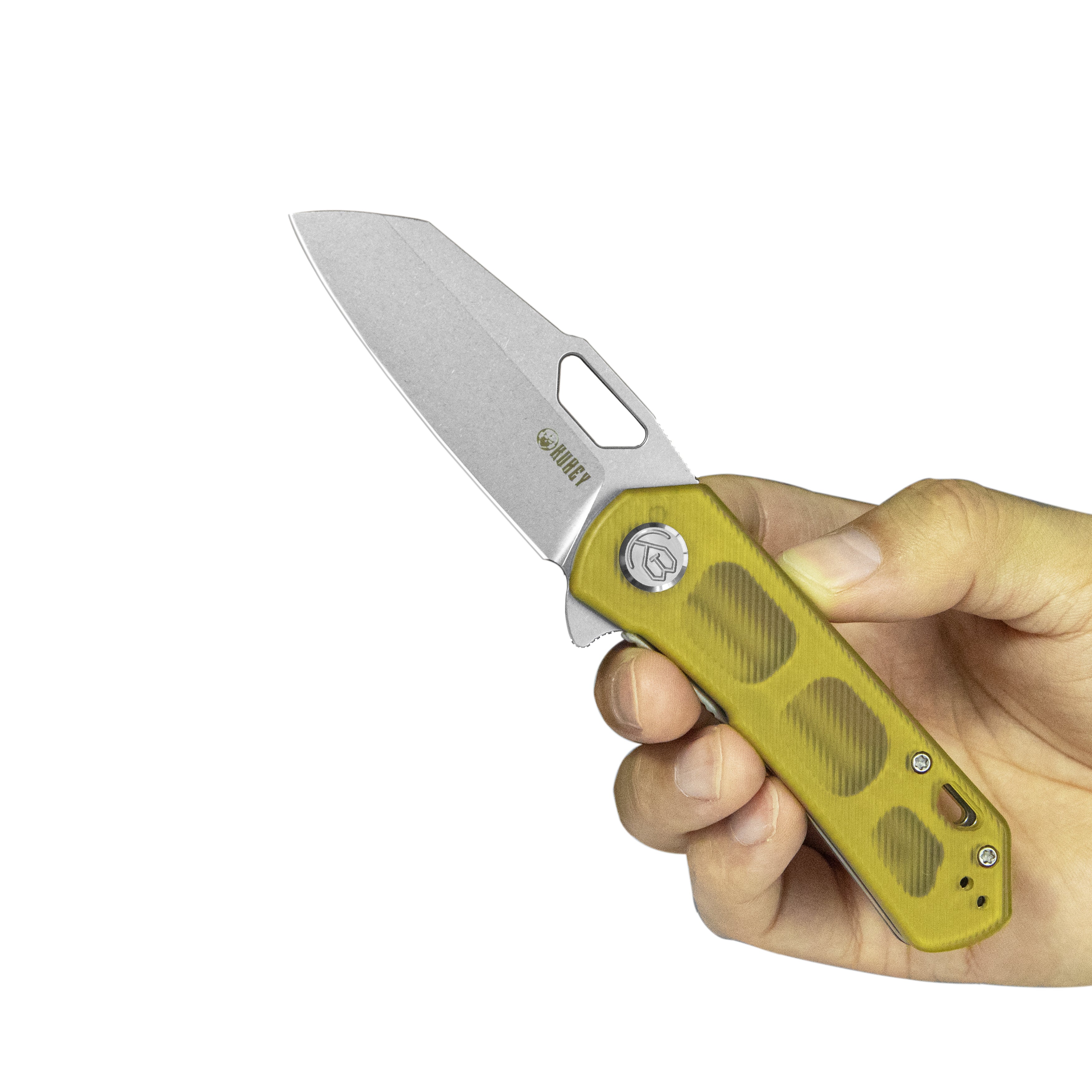 Kubey Tityus Liner Lock Flipper Folding Pocket Knife - 2.91