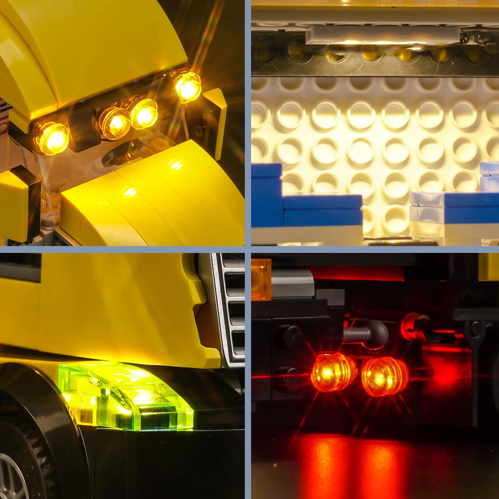 BrickBling LED Light Kit for Lego 60440 Yellow Delivery Truck (10.5x15.5x3 cm) - Creative Decorative Lighting Toy for Lego Models - Perfect for Night Displays, Birthday Gifts & Lego Enthusiasts