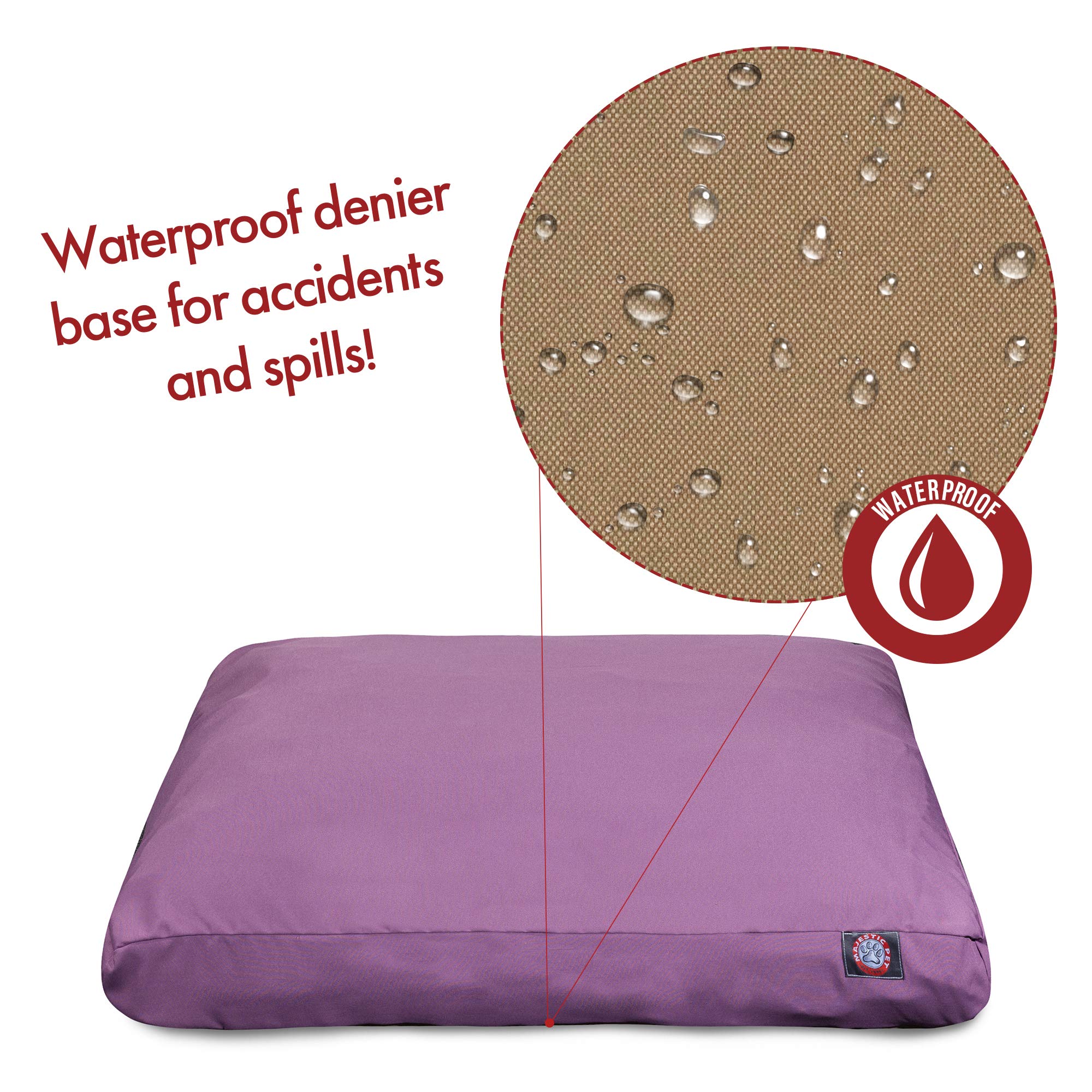 Majestic Pet Solid Lilac X-Large Rectangle Dog Bed - Soft Plush Orthopedic Support for Large Dogs, Perfect for Bedrooms, Living Rooms & Pet-Friendly Spaces