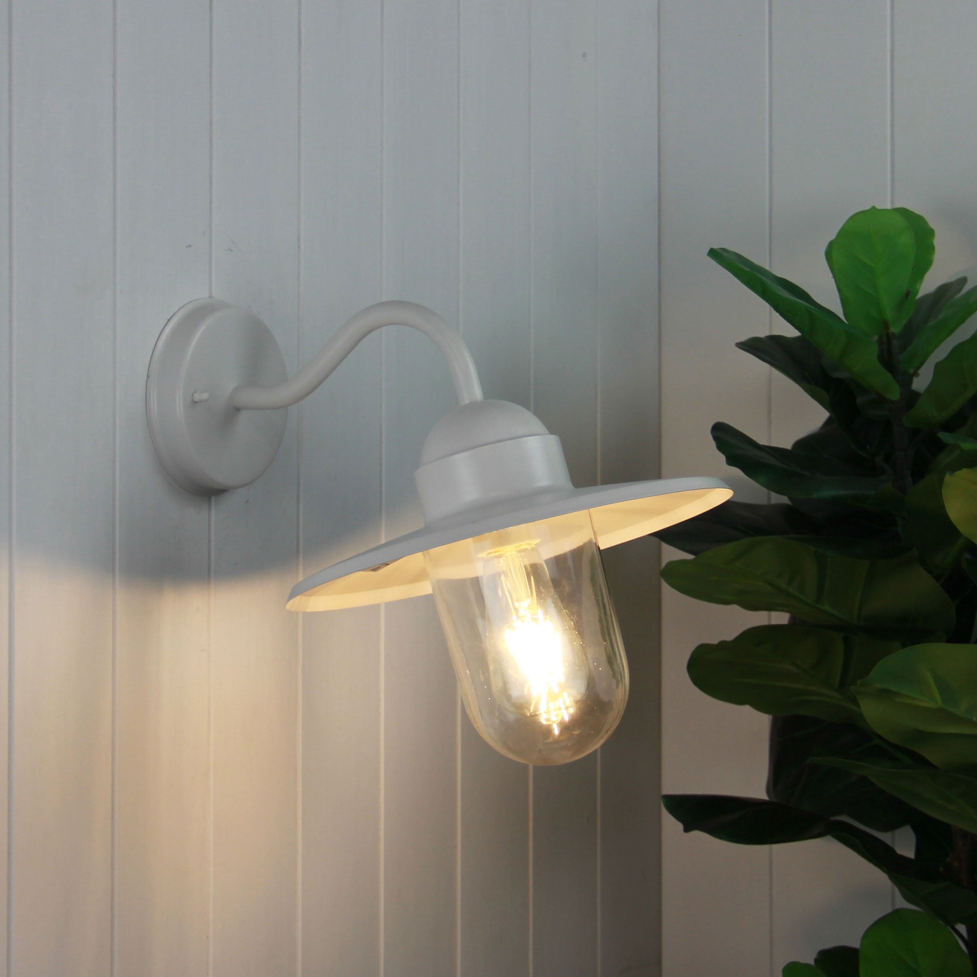 Alley IP44 Waterproof Outdoor Wall Light - Sandy White Finish - Perfect for Porch, Garden, and Patio Lighting