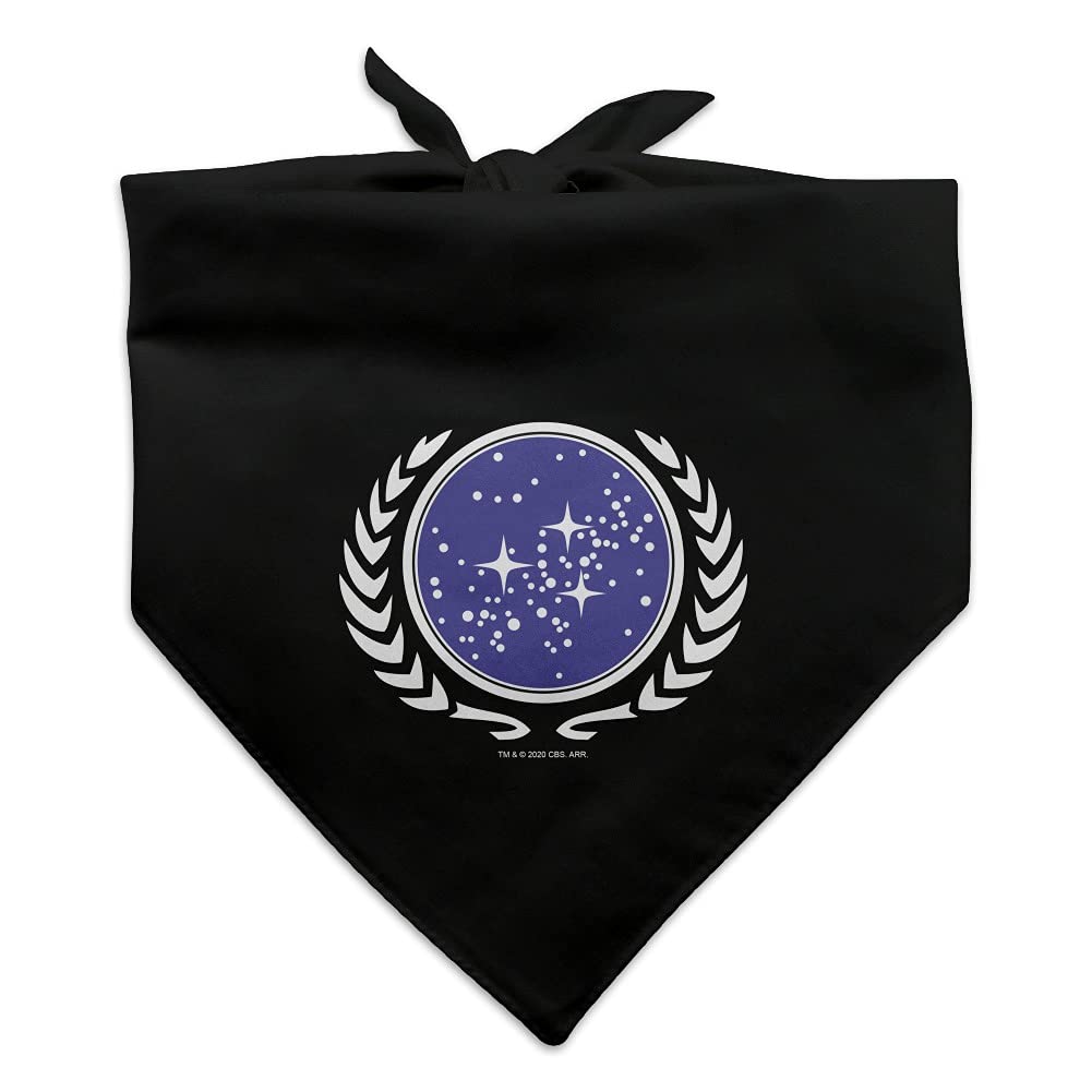 Star Trek United Federation of Planets Logo Dog Bandana - Pet Costume Accessory for Cosplay, Halloween & Sci-Fi Events