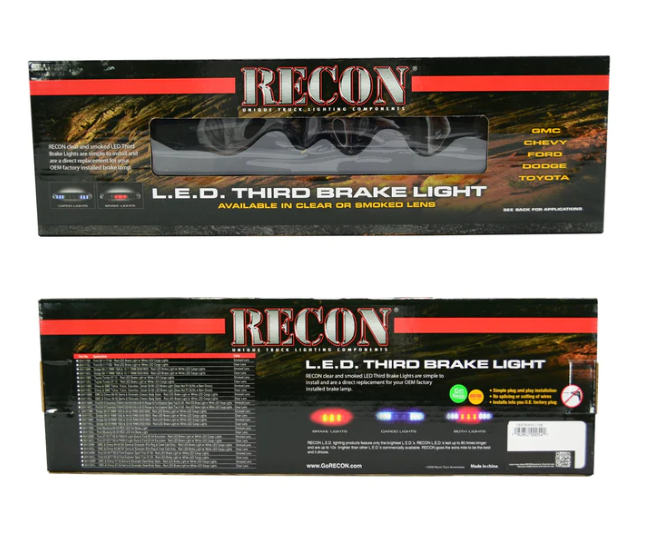 2007-2013 GMC Sierra & Chevy Silverado 3rd Brake Light LED Kit - Smoked Lens for Enhanced Visibility & Style - Perfect for Night Driving & Off-Road Adventures