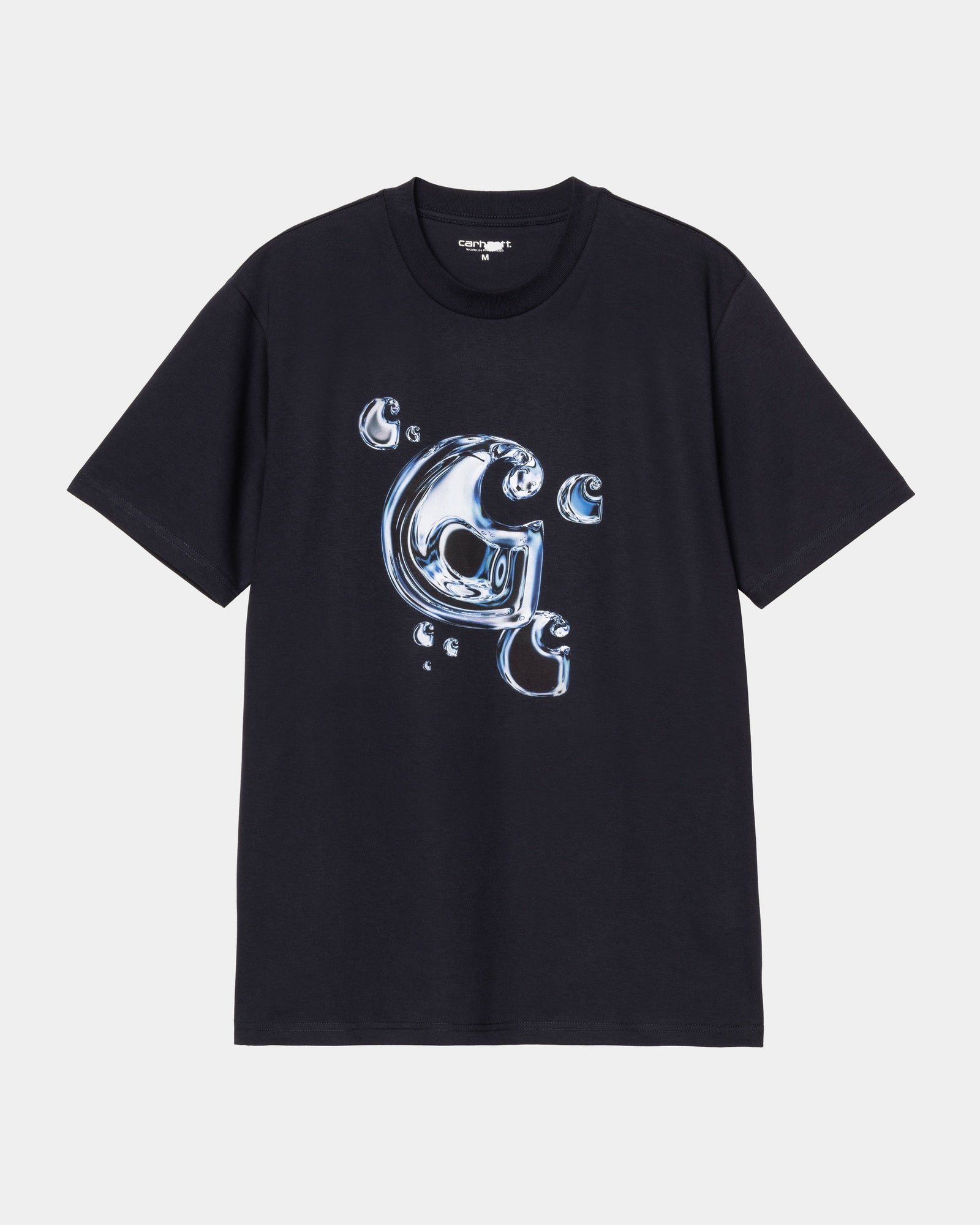Solar Chrome C Logo T-Shirt for Men | Dark Navy Cotton Tee | Casual Wear, Street Style & Everyday Outfit