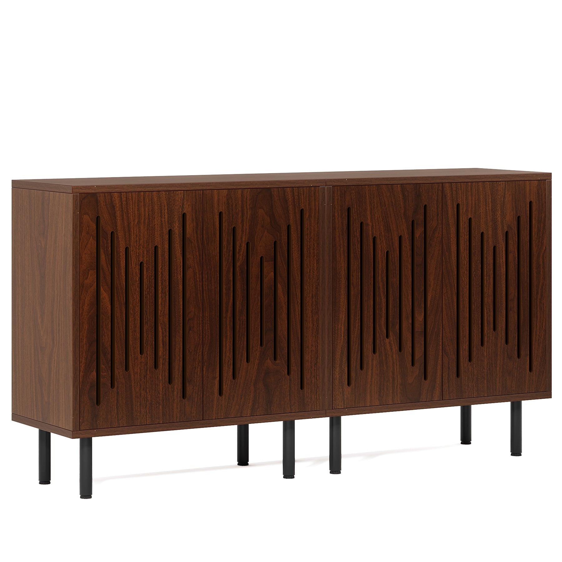 Modern Sideboard Buffet Cabinet Set of 2 - Adjustable Shelves Storage Furniture for Dining Room, Living Room & Entryway Organization