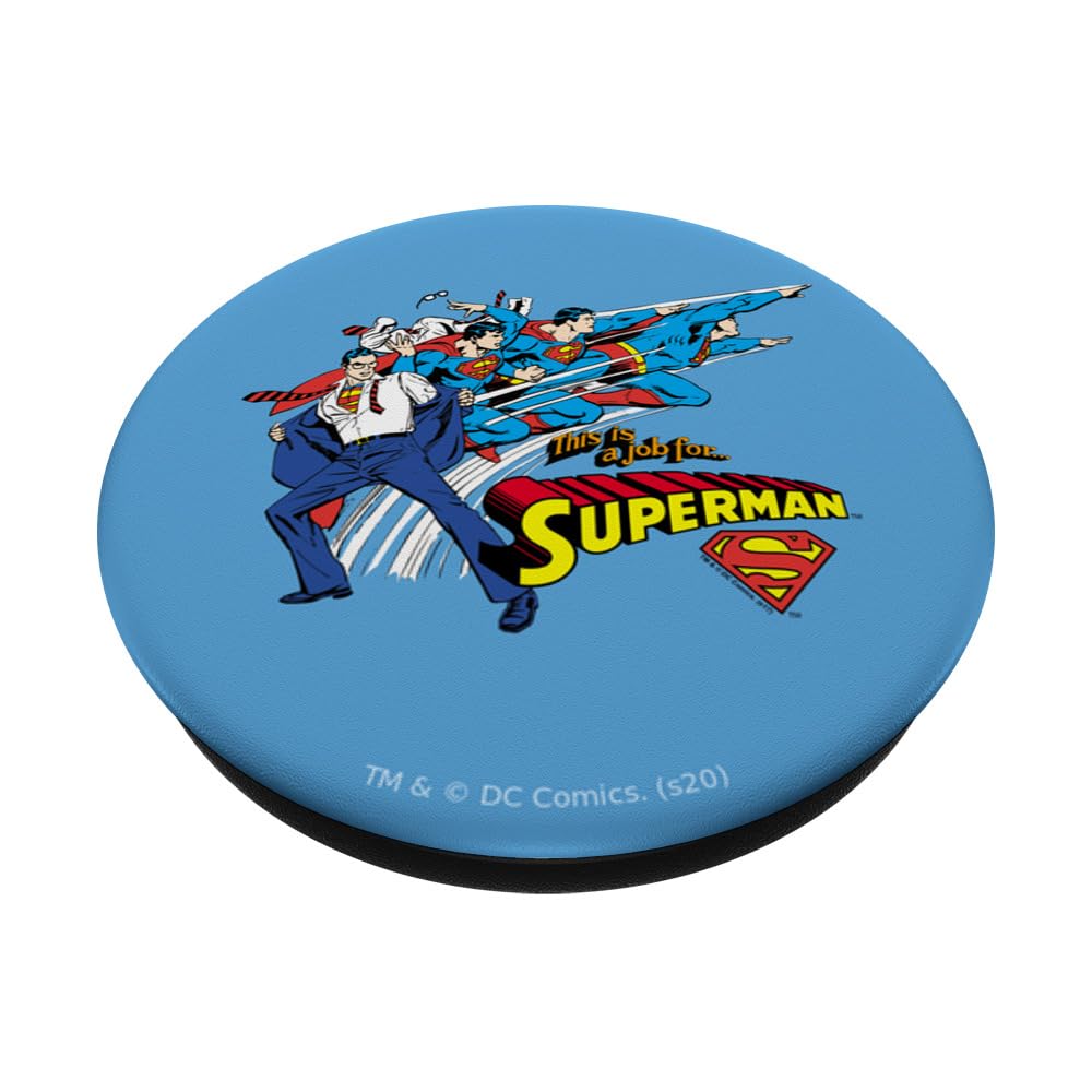 Superman Clark Kent Quick Change PopGrip - Interchangeable Phone Grip & Stand for iPhone, Samsung & Smartphones | Perfect for Fans, Collectors & Daily Use