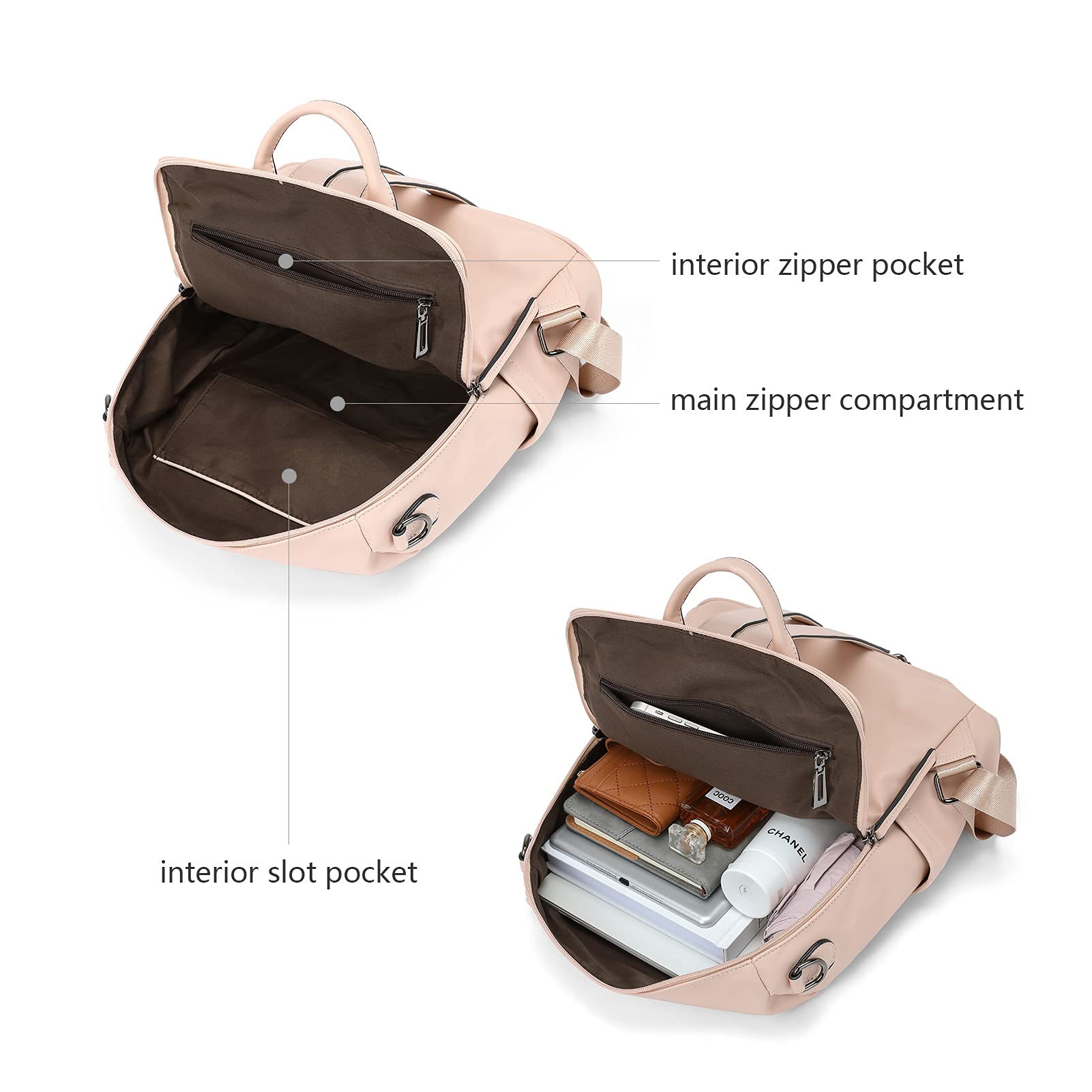 Stylish BROMEN Leather Backpack Purse for Women - Large Fashion Designer Shoulder Bag for Travel, Work & Daily Use | Durable & Trendy Ladies Handbag for Commuting, Shopping & Weekend Outings