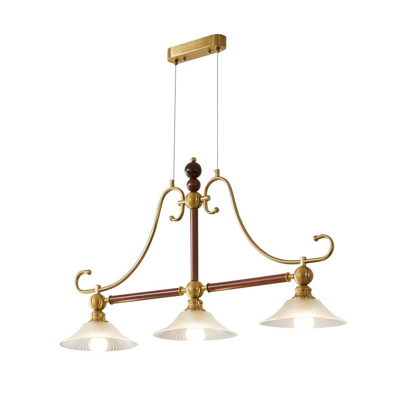 Caravelle Island Pendant Light - Modern Glass Hanging Light Fixture for Kitchen, Dining Room & Bedroom | Dimmable LED Chandelier with Adjustable Height | Perfect for Farmhouse, Coastal & Contemporary Decor