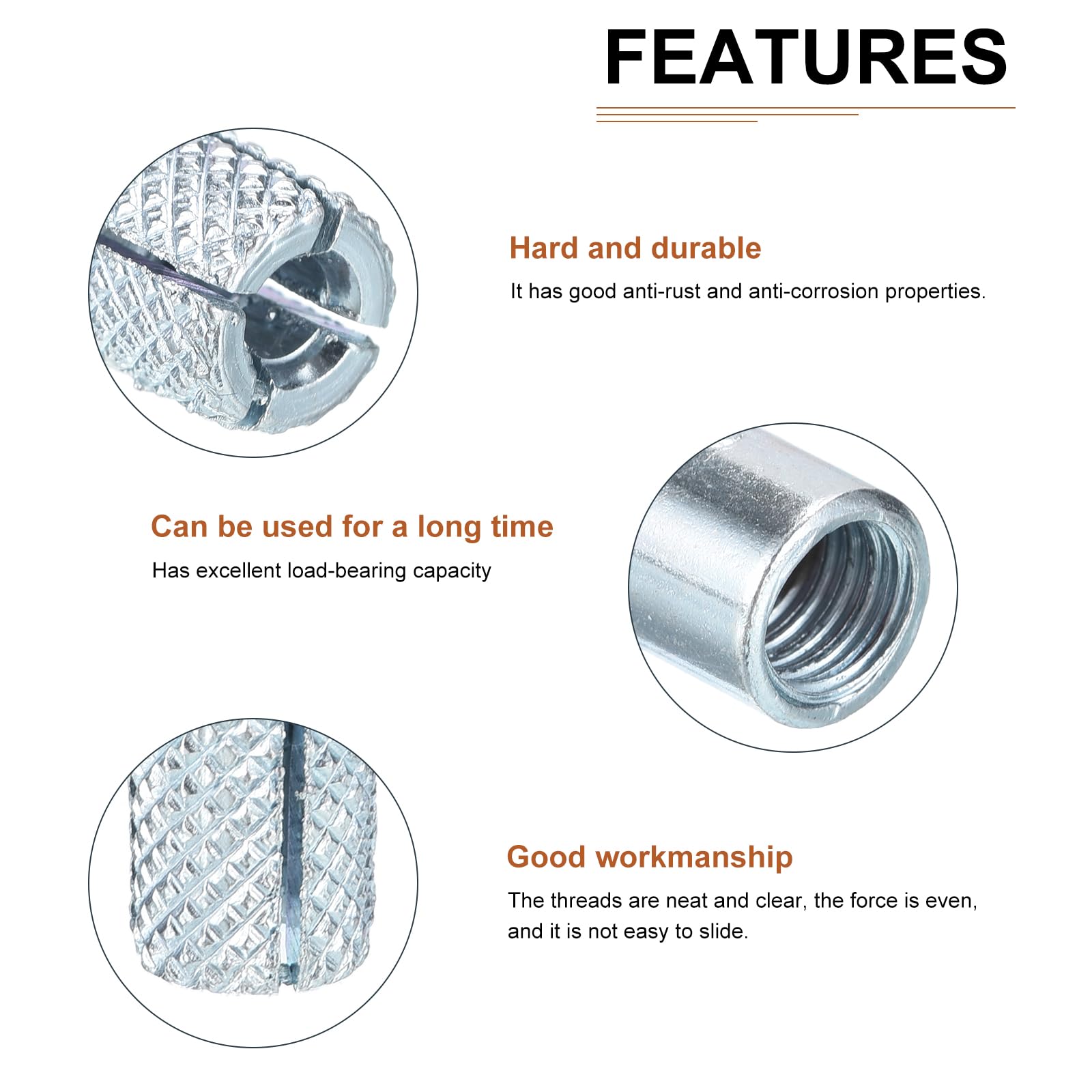 M6 x 25mm Drop-in Anchors (10 Pack) - Carbon Steel Sleeve Expansion Anchors for Drywall, Hollow Bricks & Plaster - Heavy Duty Wall Mounting Hardware - Perfect for Shelves, TV Brackets & Fixture Installations
