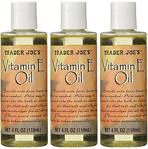 Trader Joe's Vitamin E Oil 4oz (3-Pack) - 2 Sets - Moisturizing Skin & Hair Care for Dryness & Scars - Perfect for Daily Hydration & Massage