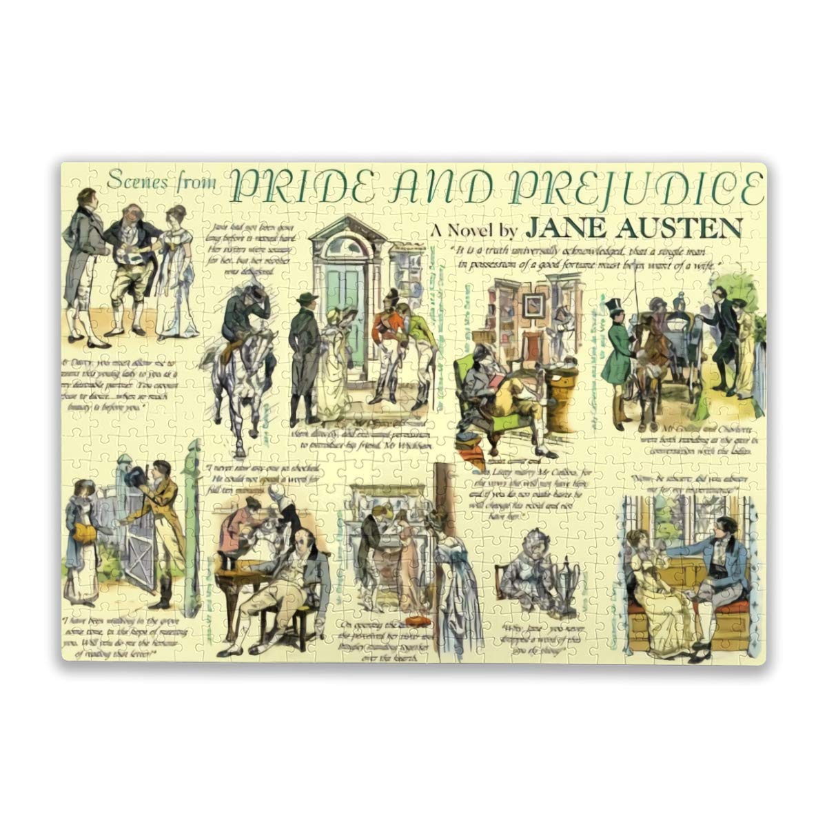 ODENO Pride and Prejudice 500-Piece Jigsaw Puzzle for Adults - Premium Quality Puzzle with Vibrant Artwork - Perfect for Family Game Night, Stress Relief & Home Decor
