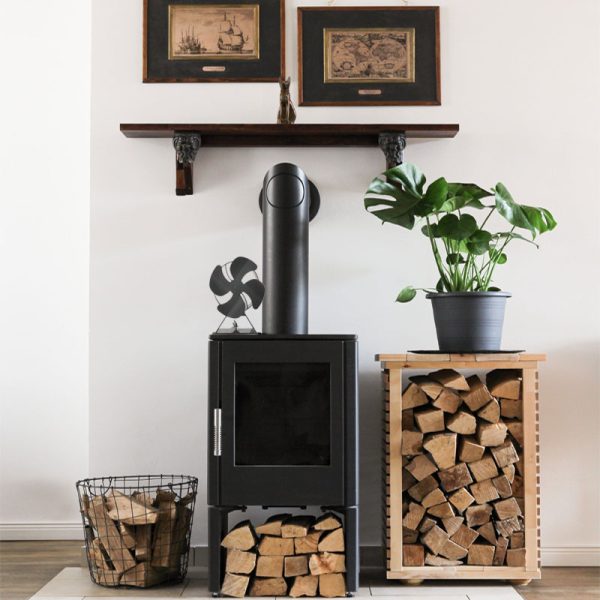 4 Blade Stove Fan VDSF643BLB - Efficient Heat Circulation for Wood Stoves & Fireplaces - Perfect for Home Heating & Energy Savings
