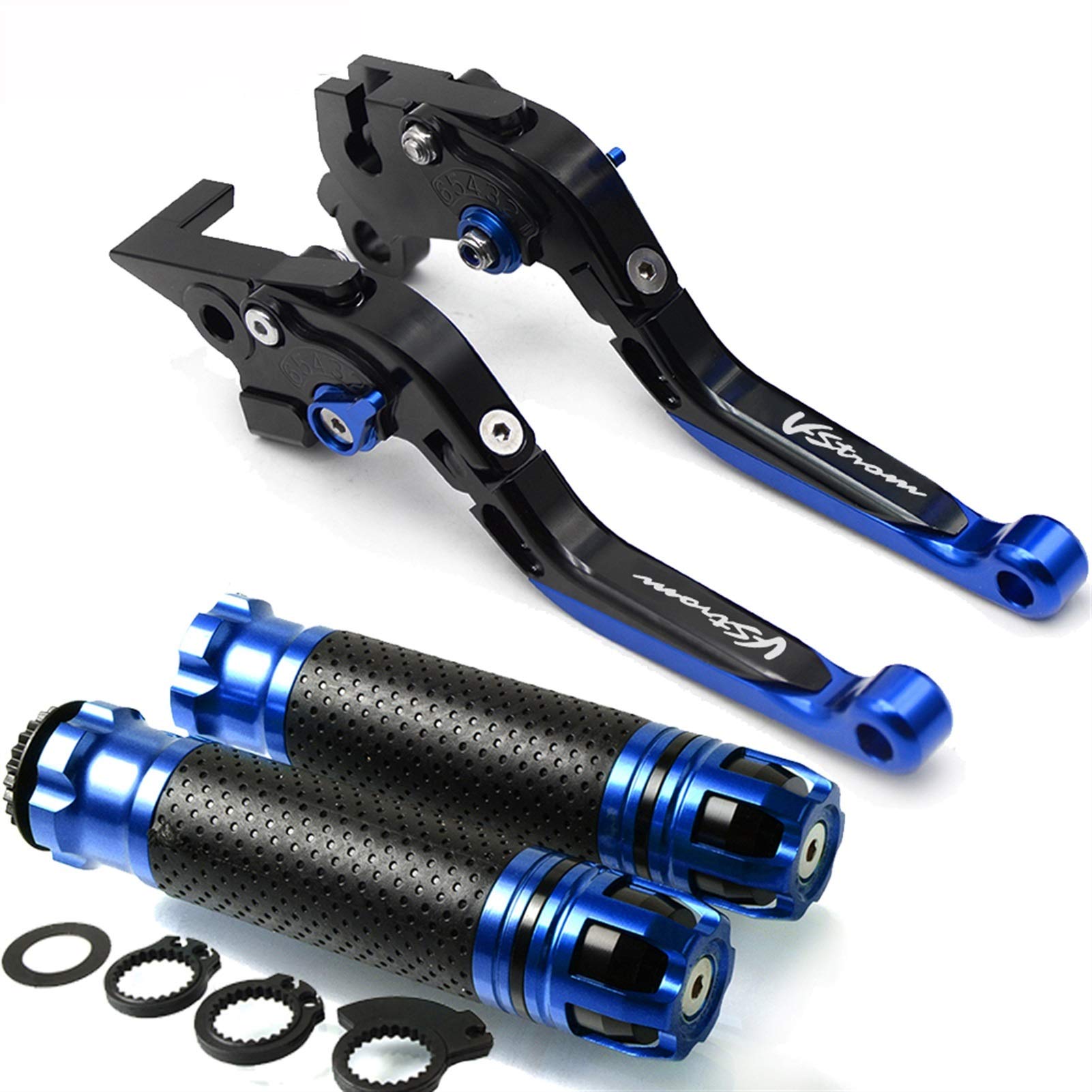 Adjustable Brake & Clutch Levers for Suzuki V-Strom 2002-2016 (DL650/DL1000) - CNC Motorcycle Handlebars Accessories - Perfect for Off-Road Adventure & Daily Commuting