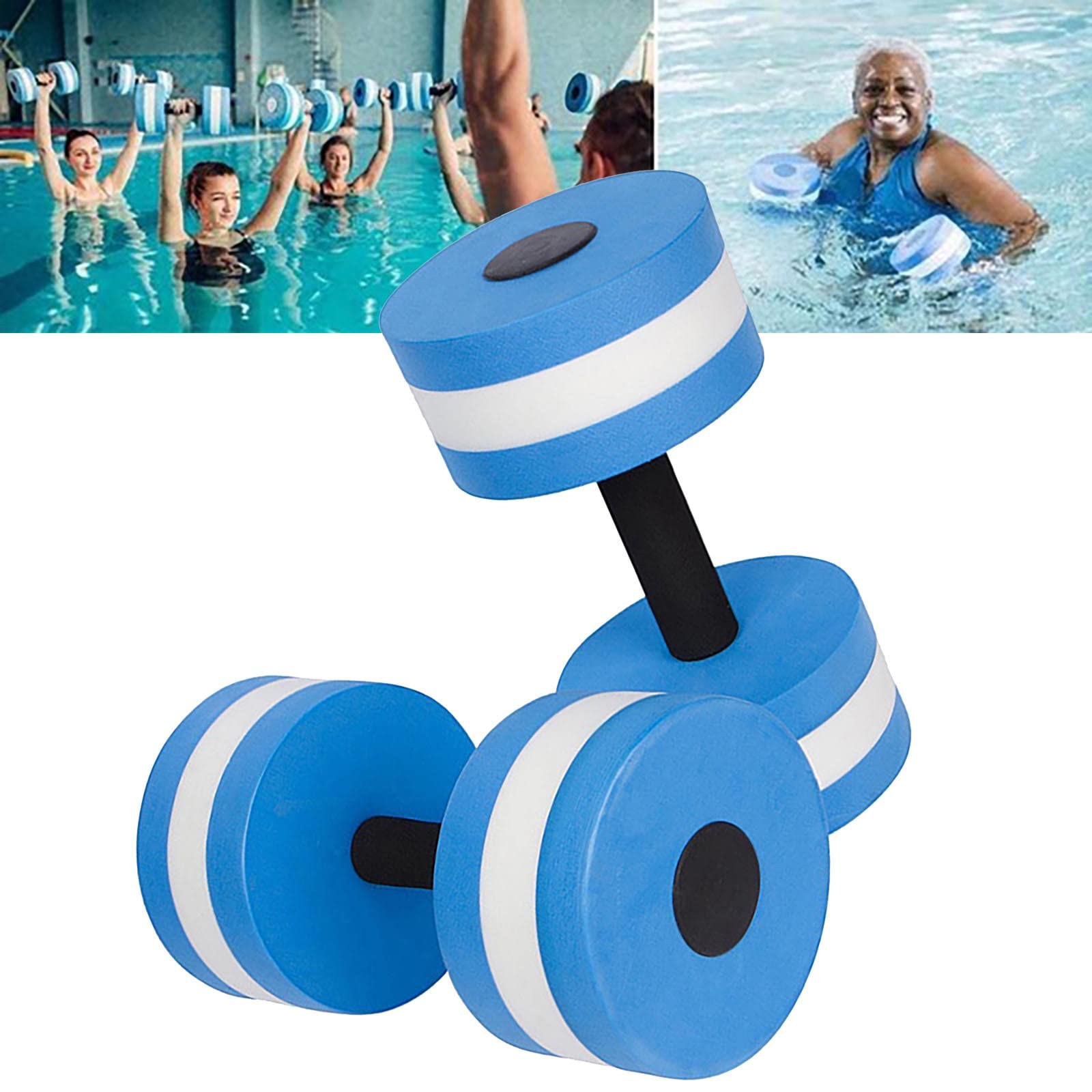 Aqua Fitness Dumbbells - 1 Pair EVA Foam Water Dumbbells for Pool Workouts, Swimming Resistance Training & Aquatic Aerobic Exercise | Perfect for Water Aerobics, Swim Training & Pool Fitness Classes