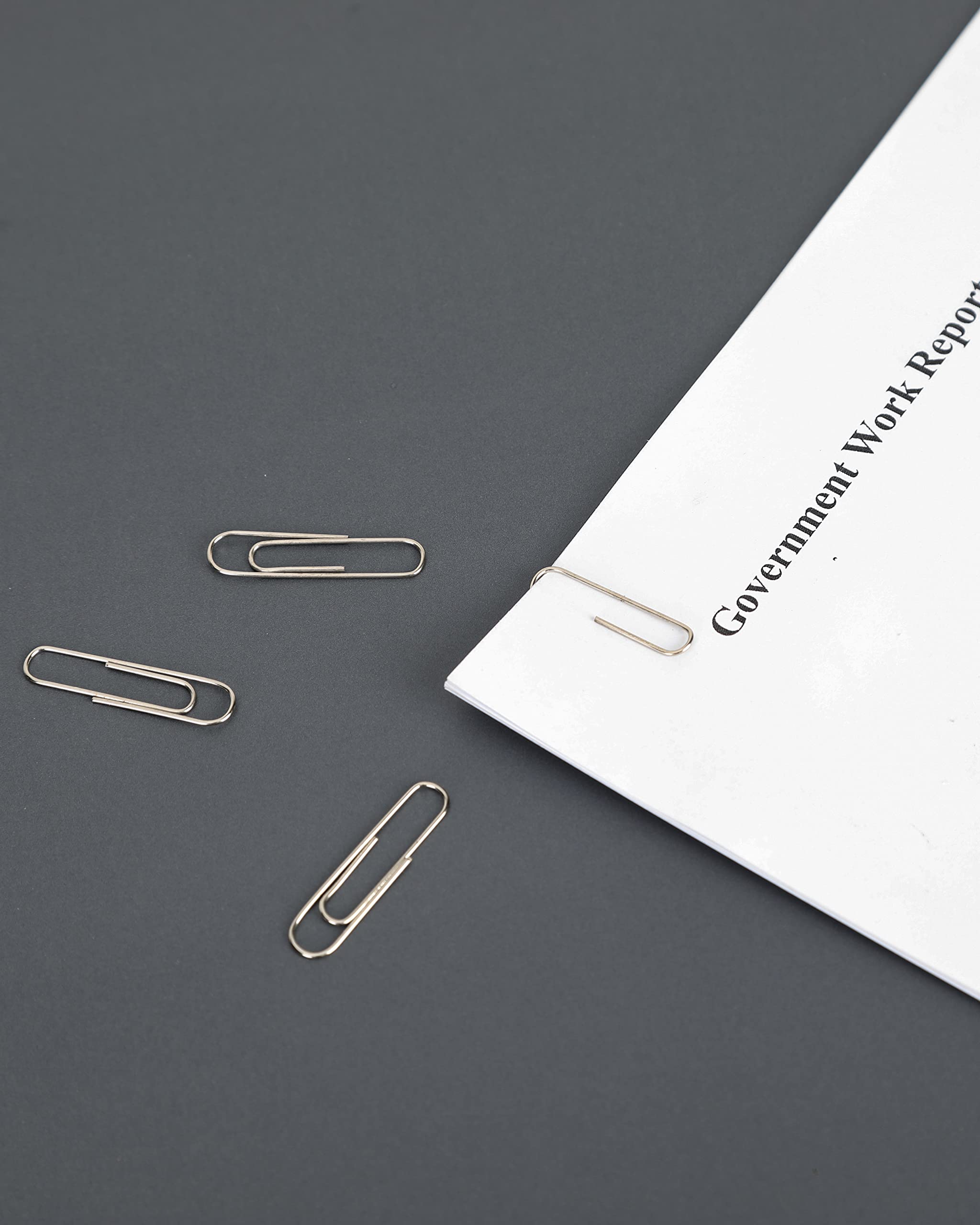PAPERPAL #1 Smooth Paper Clips, 600 Medium Silver Paper Clips (6 Boxes of 100 Each) - No.1 Standard Size 1-2/7