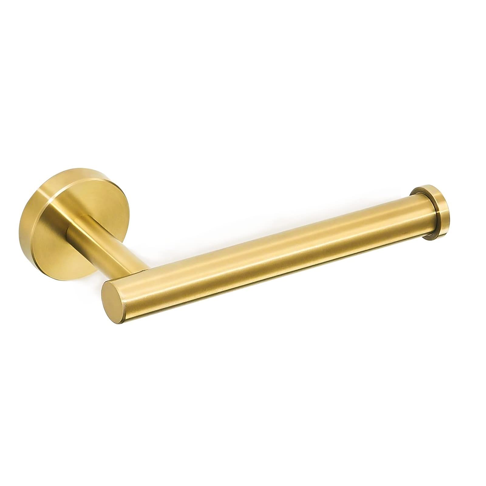 304 Stainless Steel Toilet Paper Holder with Perforated Design - Gold Bathroom Tissue Roll Holder - Extended Reach for Convenient Access - Perfect for Modern Bathrooms, Powder Rooms & RVs
