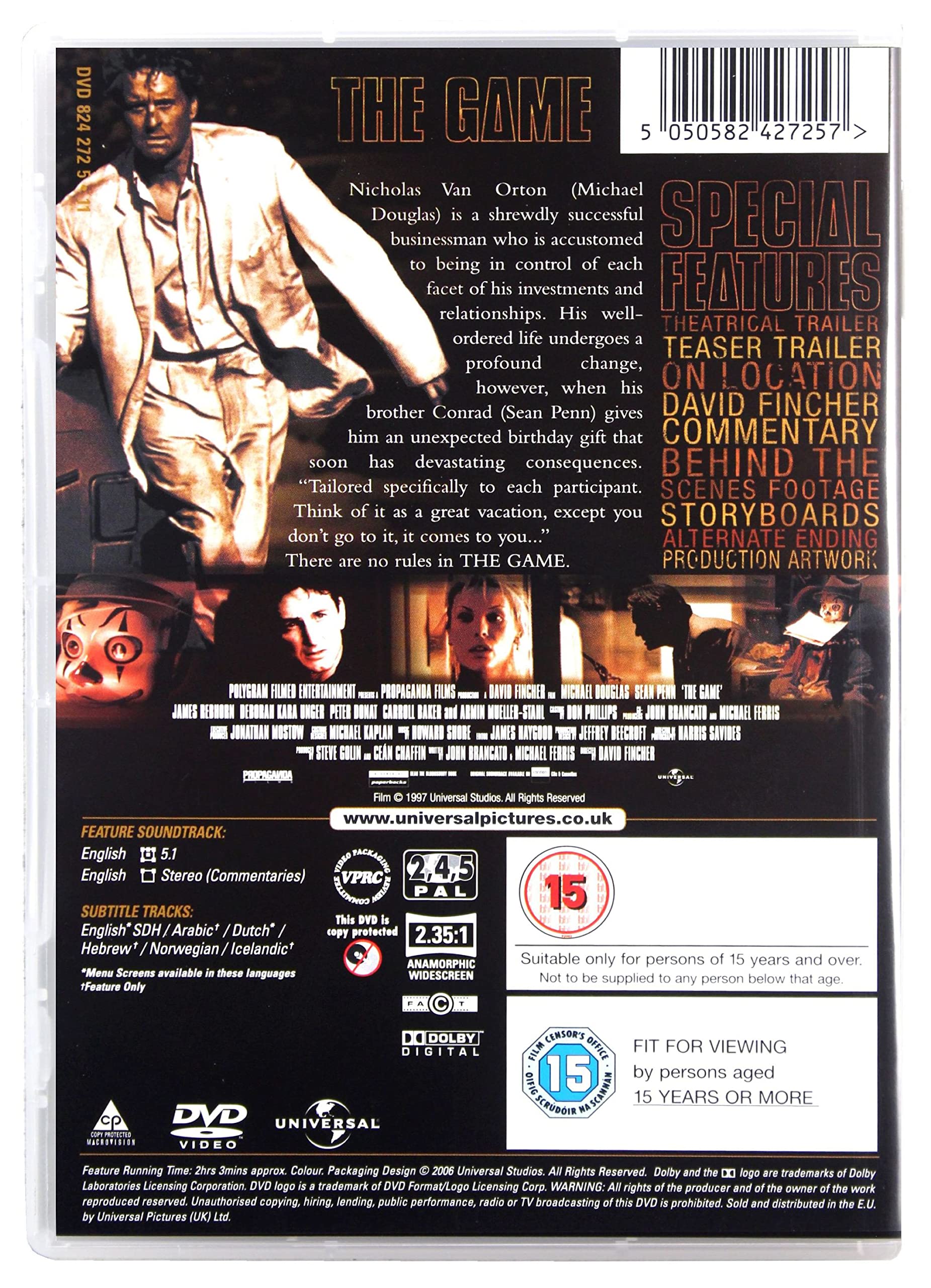 The Game [Special Edition] [1997] [DVD] - Thrilling Psychological Drama for Movie Night and Home Entertainment