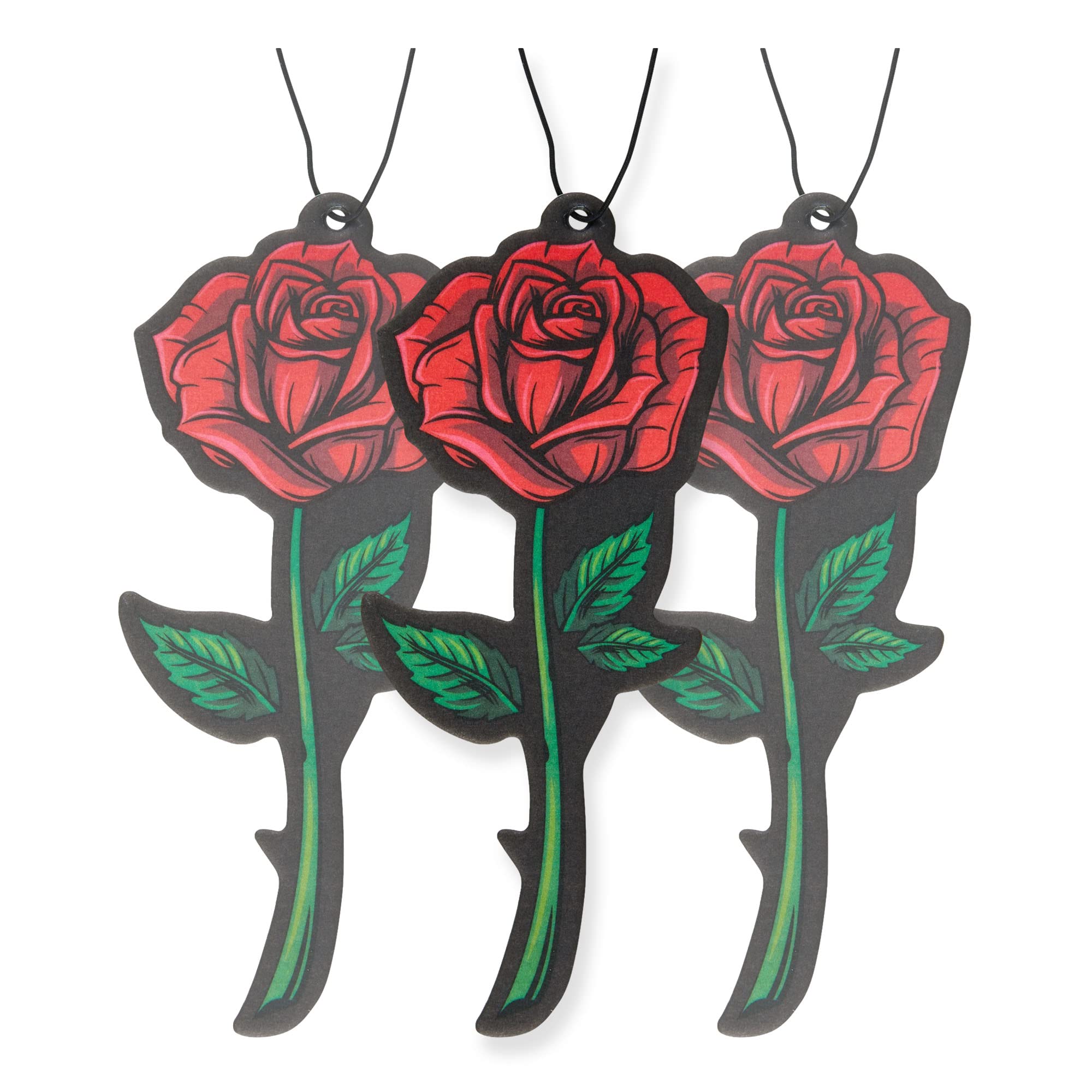 Fresh Fresheners Rose Essential Oil Car Air Freshener 3 Pack - Long Lasting Natural Scent for Cars, Office & Home | Aromatherapy & Odor Eliminator