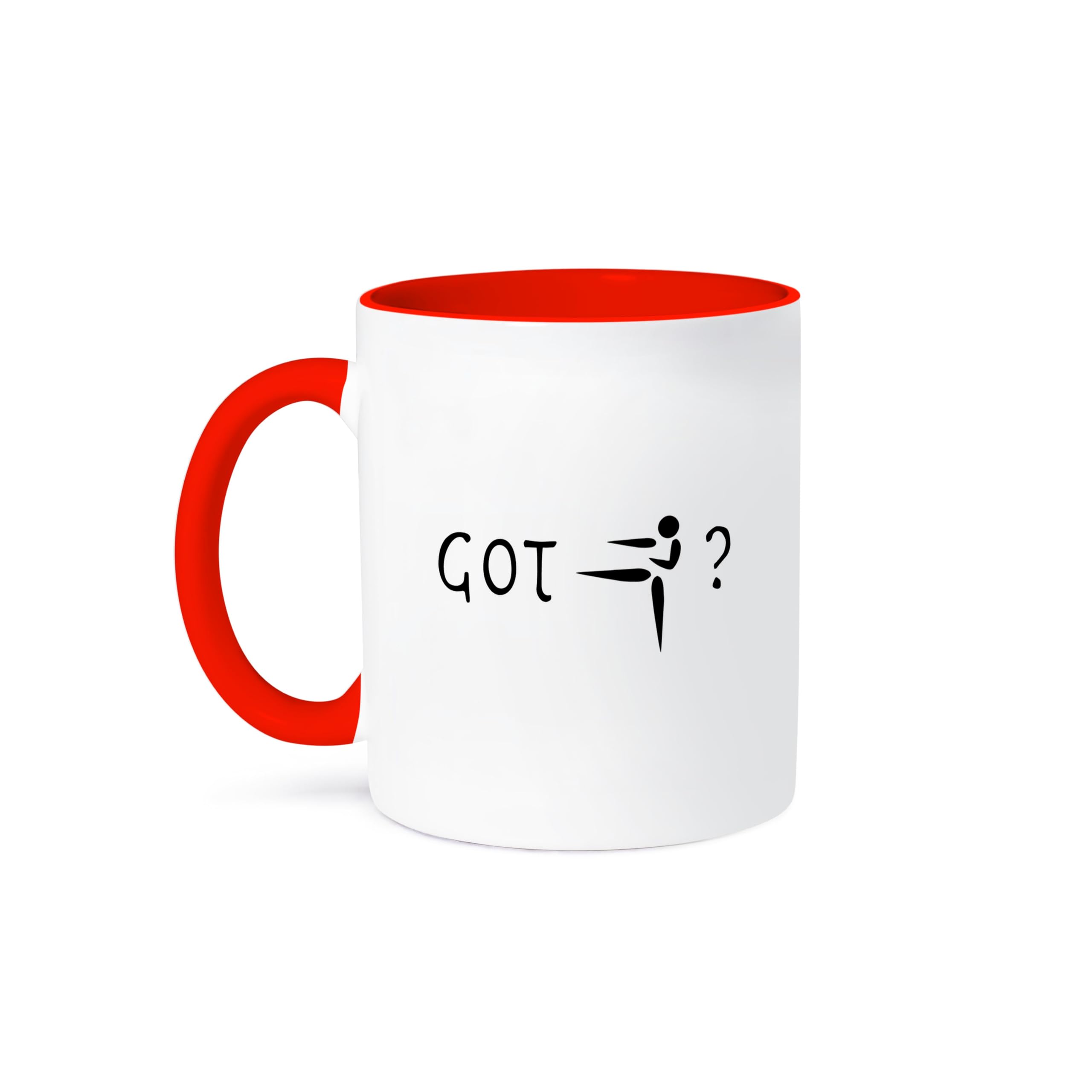 3dRose Got Karate? 11 oz Ceramic Coffee Mug - Red & White Design - Perfect for Martial Arts Lovers, Tea & Coffee Drinkers, Office Use & Gift Giving